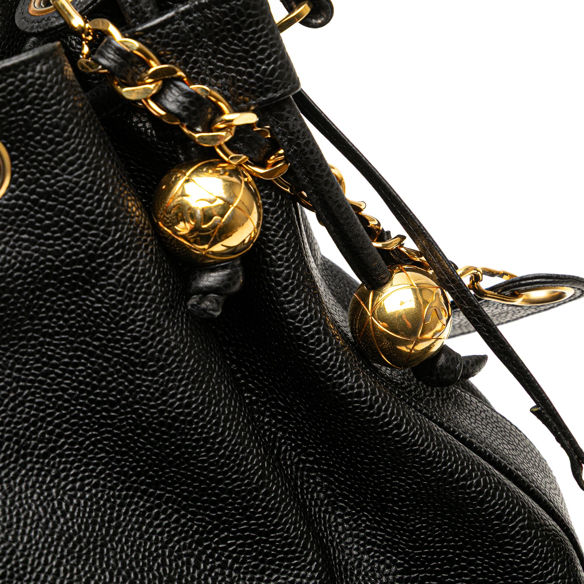 Chanel Caviar Triple CC Drawstring Bucket Bag - image 9