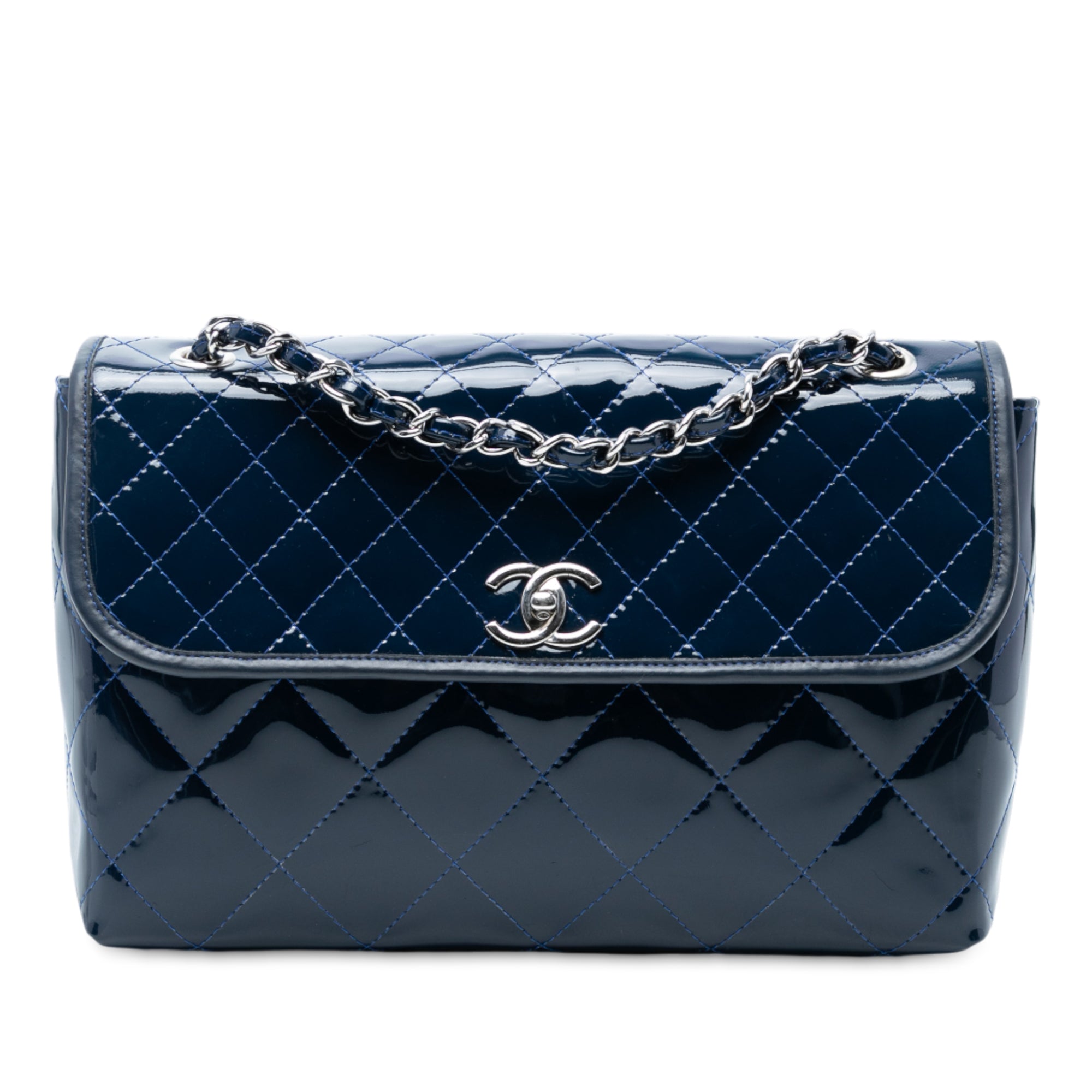 Chanel Quilted Patent In The Business Flap - image 1