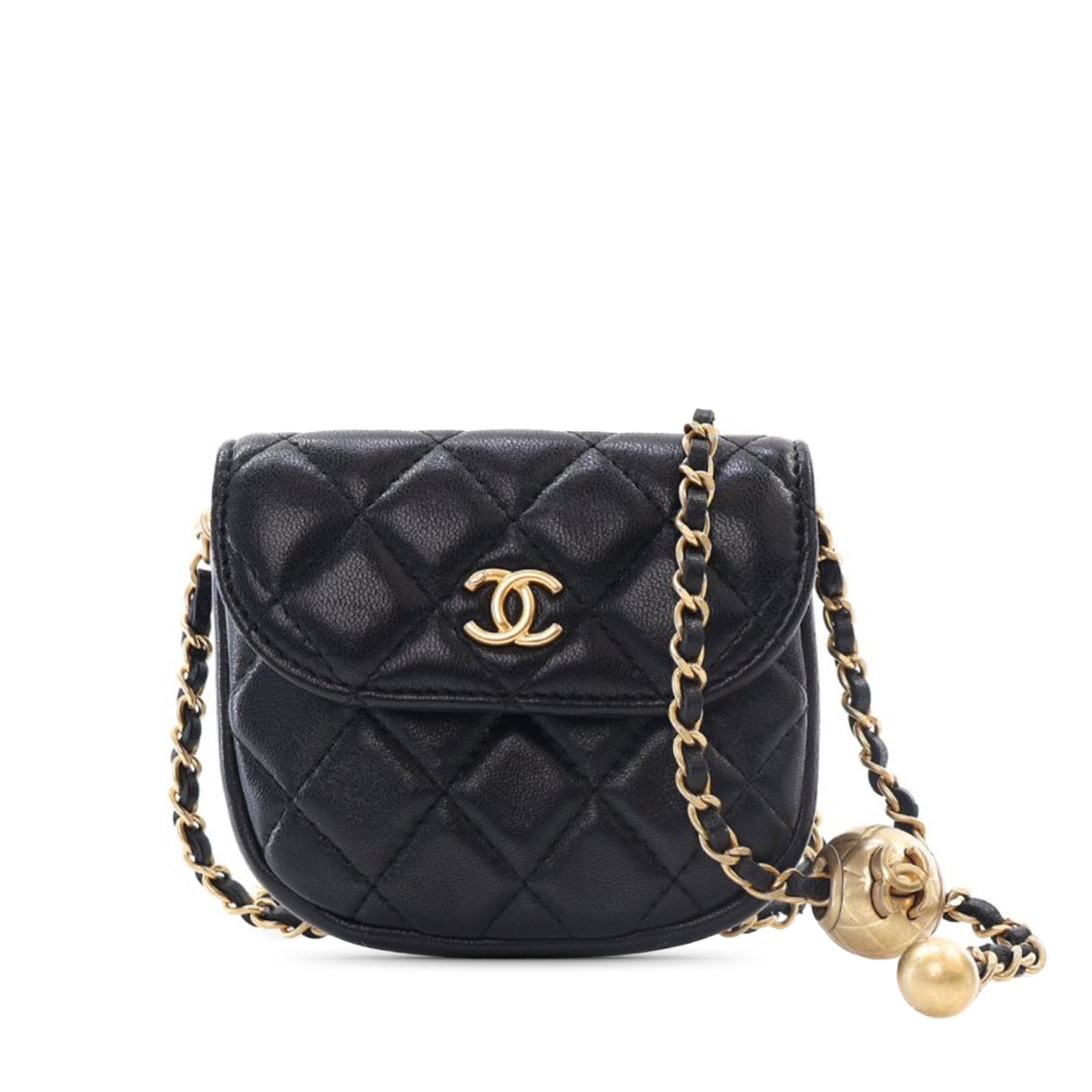 Chanel Quilted Lambskin Pearl Crush Waist Bag - image 1