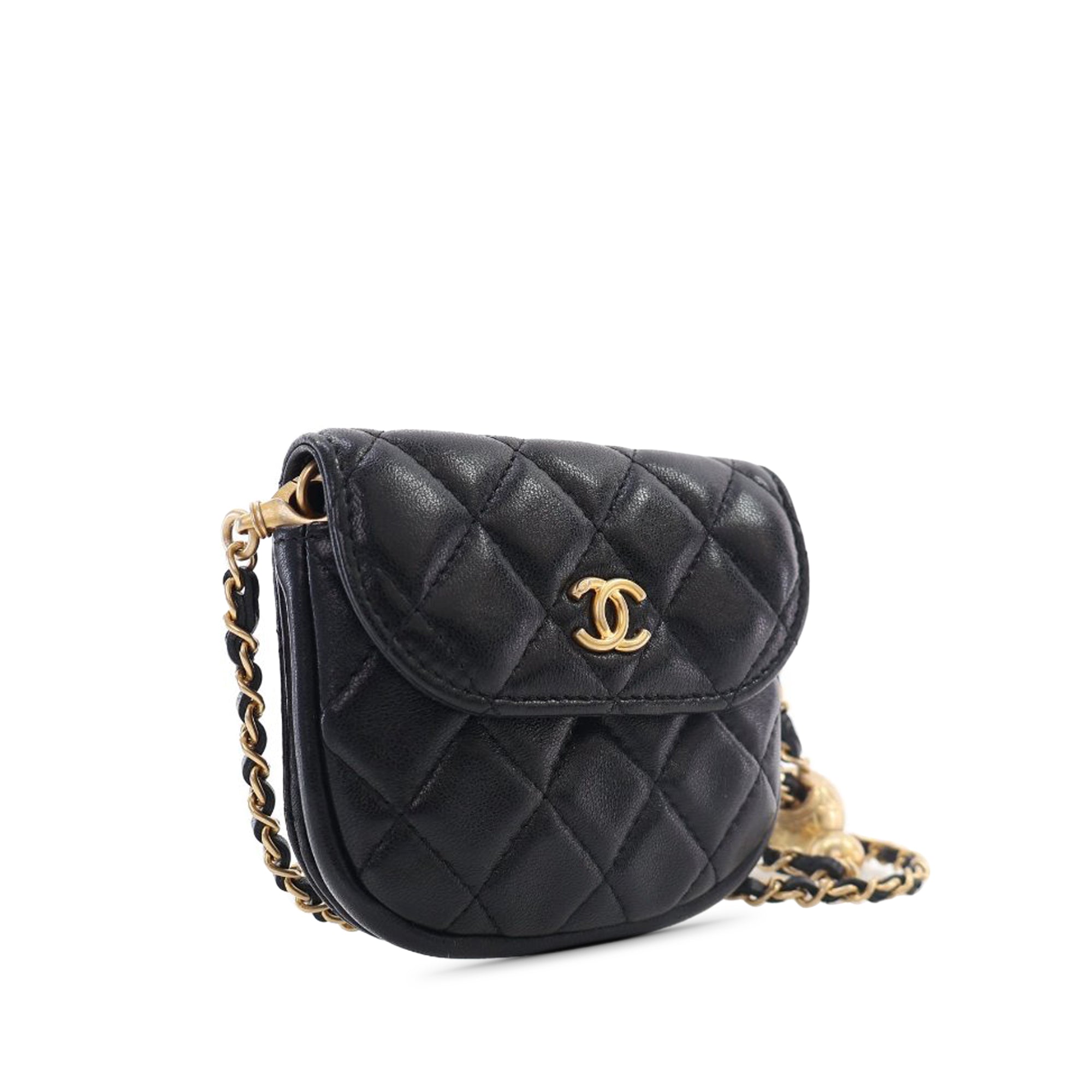Chanel Quilted Lambskin Pearl Crush Waist Bag - image 2