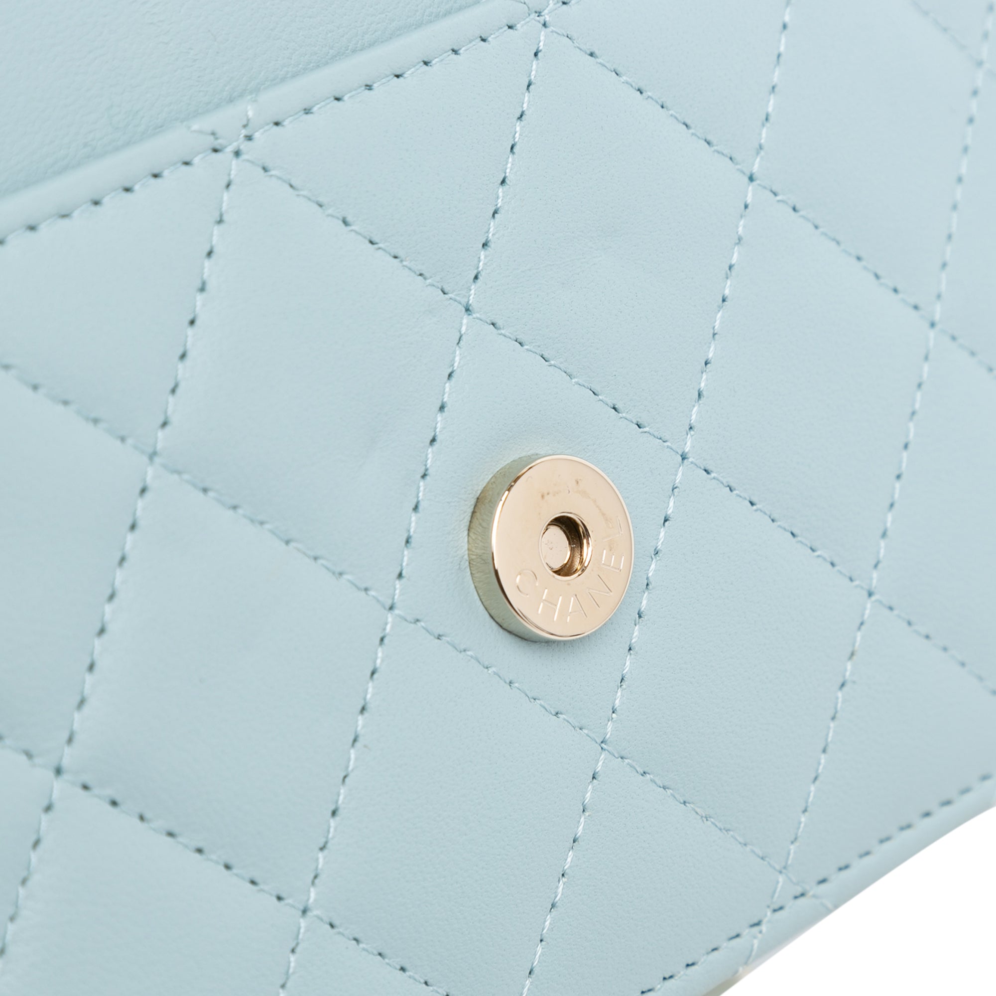 Chanel CC Lambskin Pearl Wallet On Chain - image 9