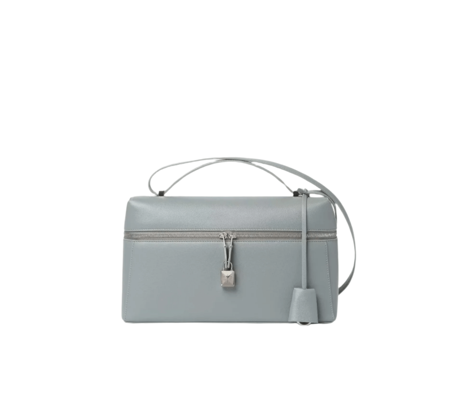 Front view of a Loro Piana Extra L27 in light blue calfskin