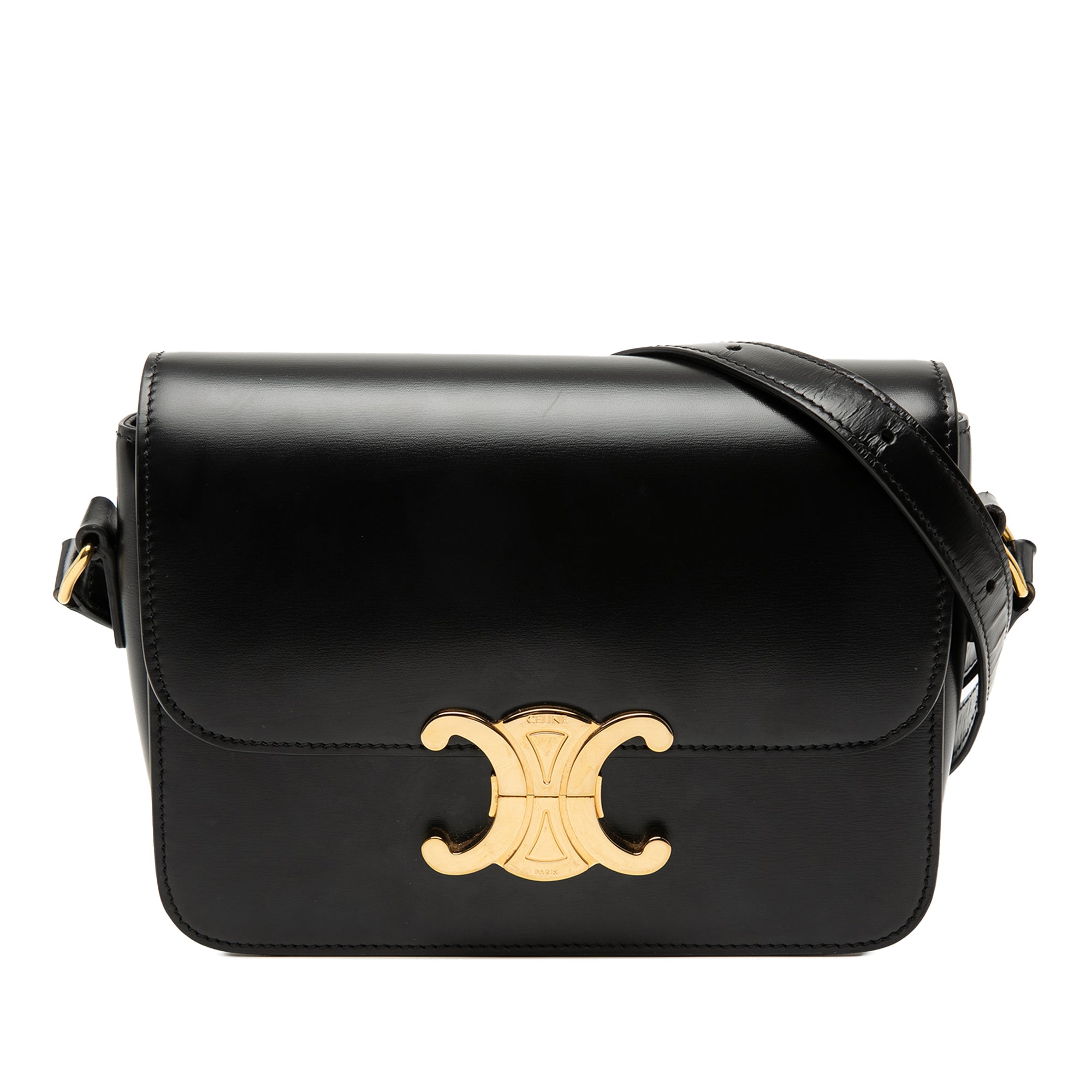 Celine Teen Shiny Calfskin Triomphe Crossbody - image 1