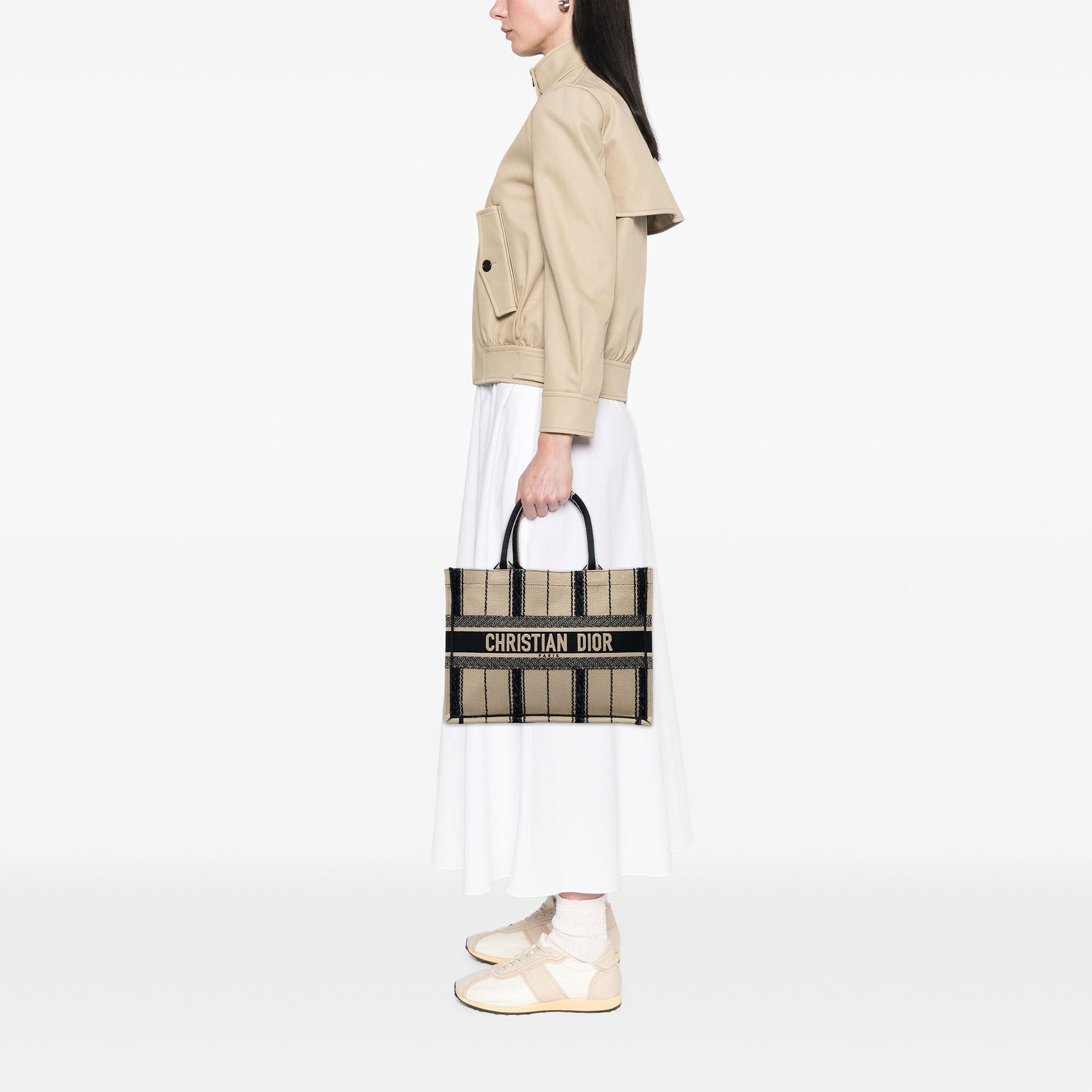 Dior Medium Embroidered Canvas Bayadere Book Tote - image 5