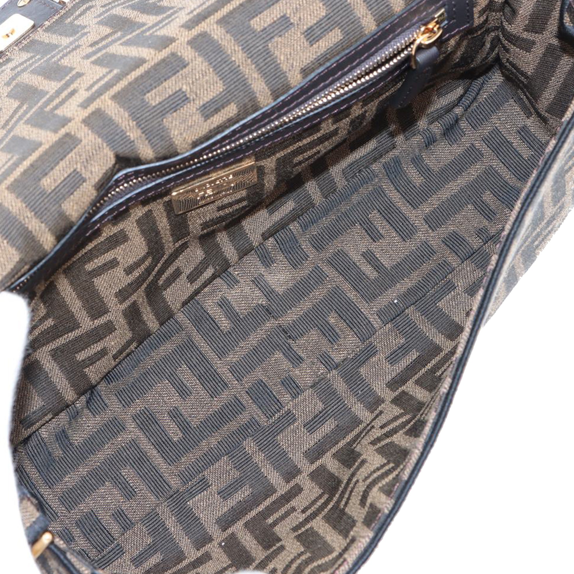 Fendi Medium Zucca Canvas Baguette Satchel - image 4
