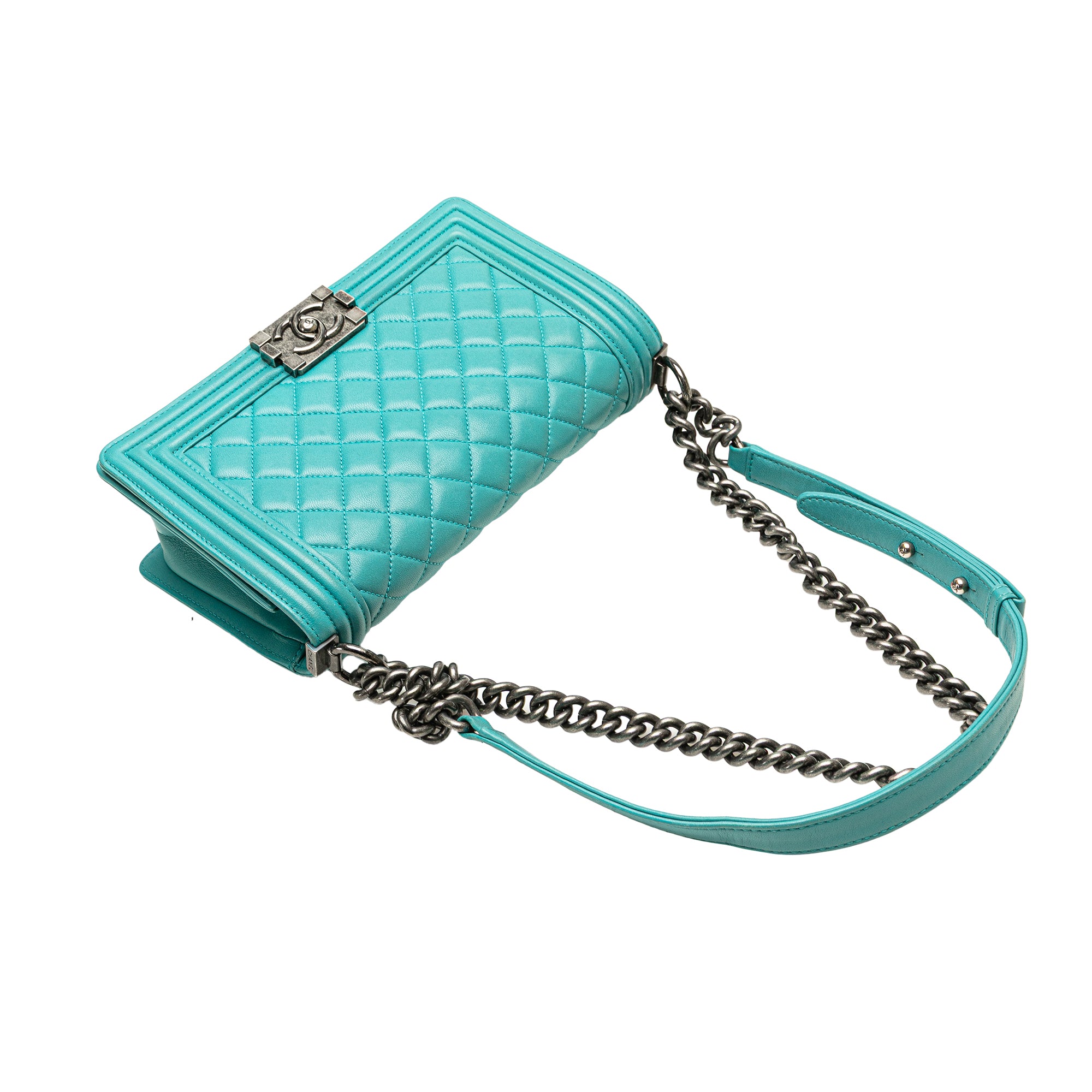 Chanel Old Medium Quilted Lambskin Boy Flap - image 10