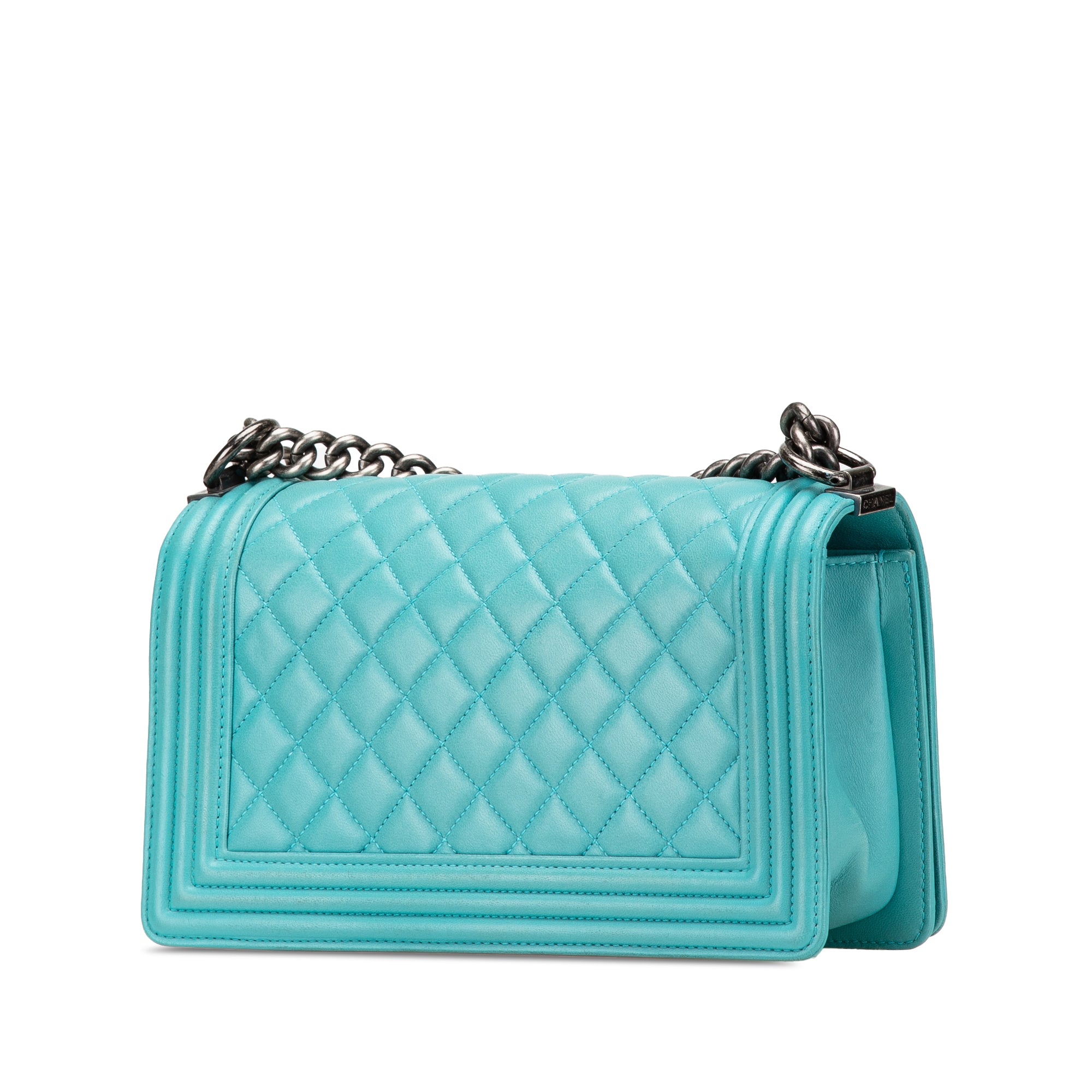 Chanel Old Medium Quilted Lambskin Boy Flap - image 2