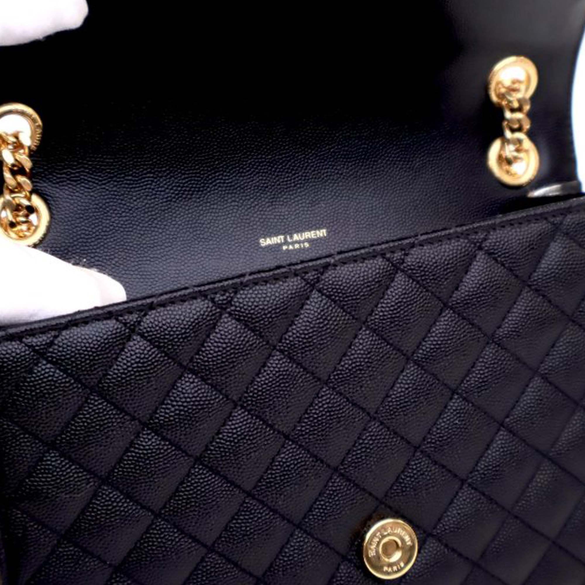 Saint Laurent Medium Grain De Poudre Triquilt Monogram Envelope Bag - image 10