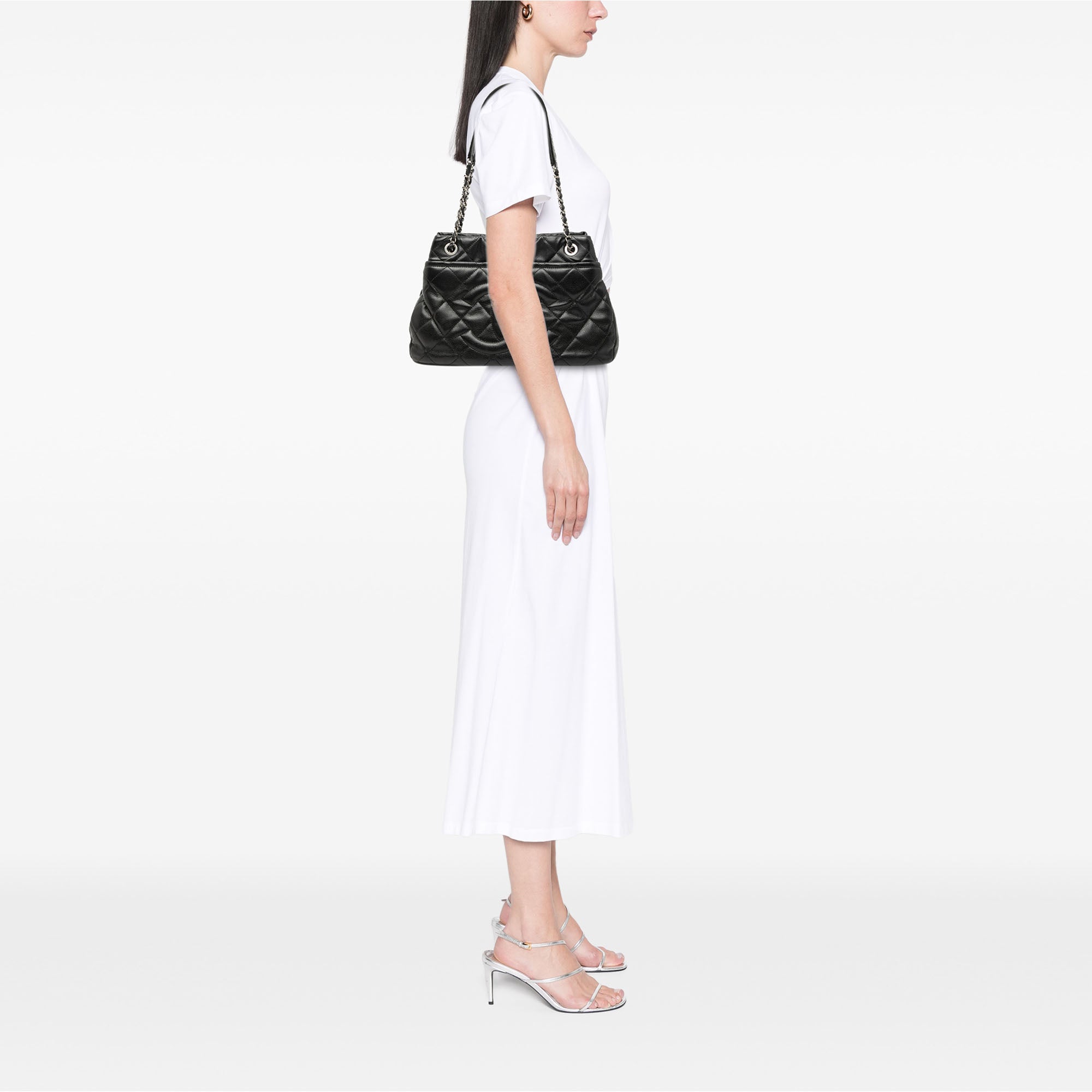 Chanel Quilted Caviar Soft Shopper Tote - image 7