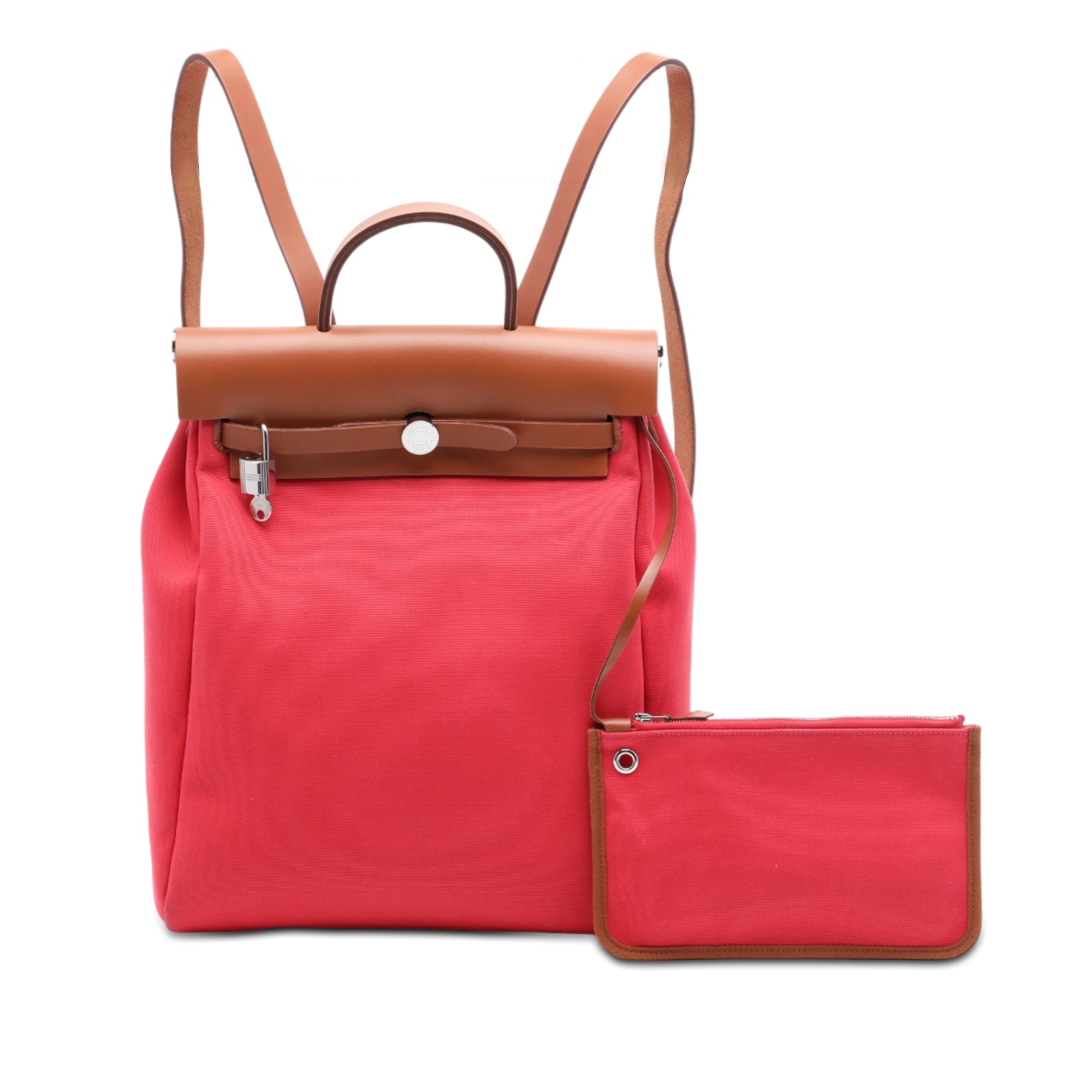 Hermès Toile Herbag A Dos Zip Retourne Backpack - image 7