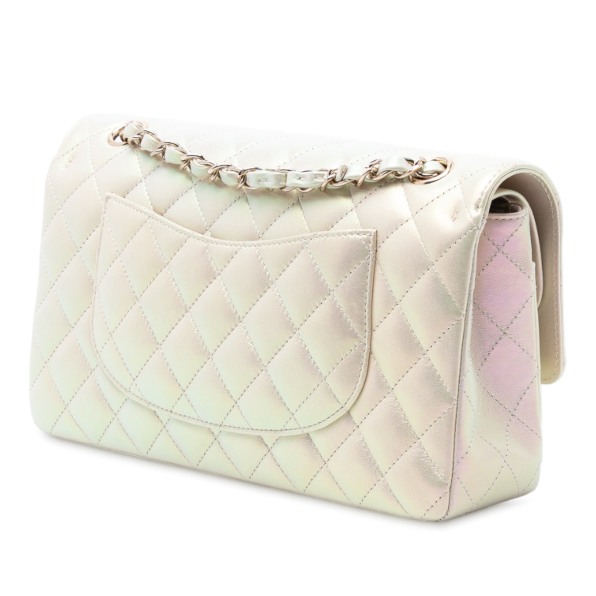 Chanel Medium Classic Iridescent Lambskin Double Flap - image 2