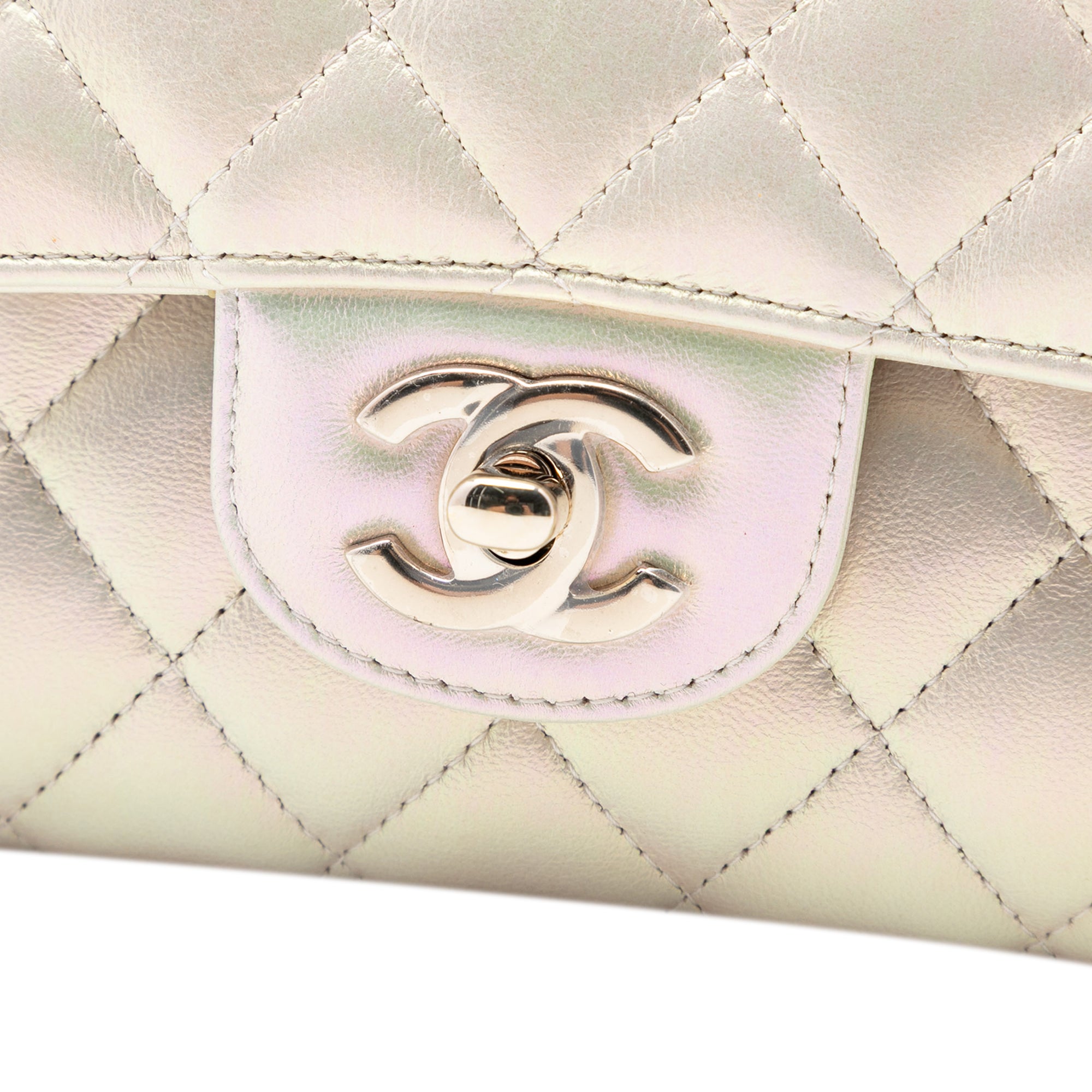 Chanel Medium Classic Iridescent Lambskin Double Flap - image 6