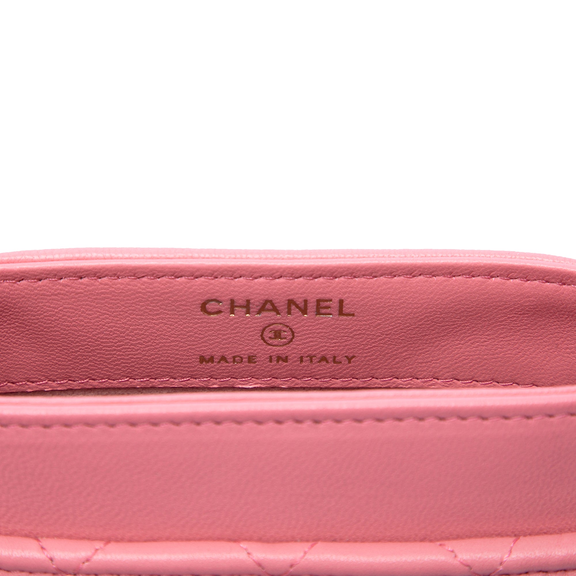Chanel Mini Quilted Lambskin Chain Around Vanity Case - image 5