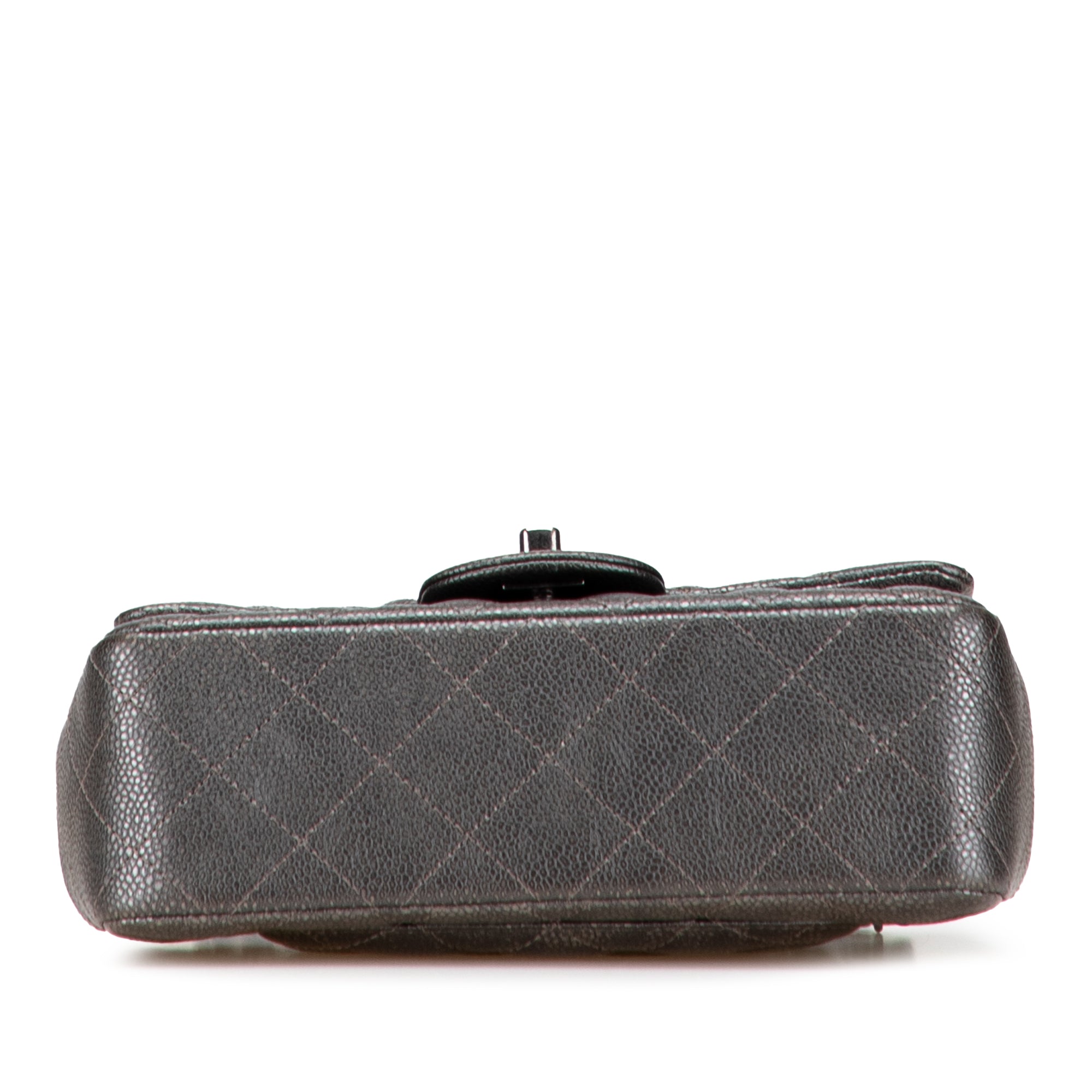 Chanel Mini Rectangular Classic Metallic Caviar Single Flap - image 3