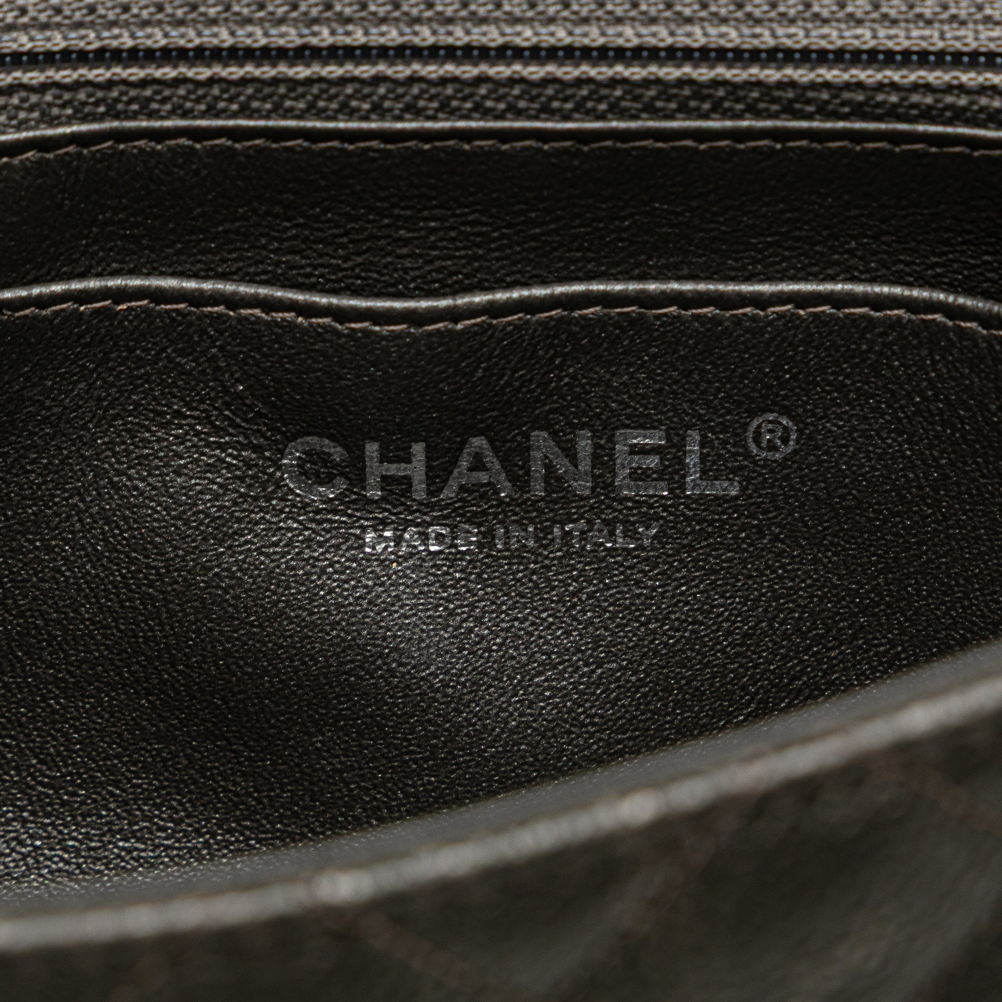 Chanel Mini Rectangular Classic Metallic Caviar Single Flap - image 5