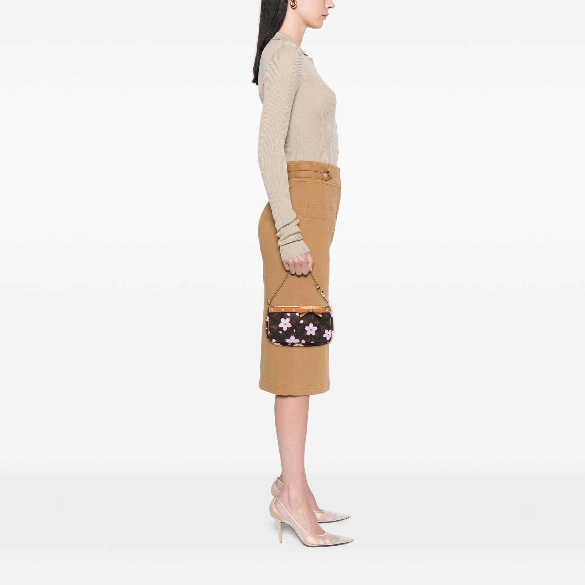 Louis Vuitton Takashi Murakami Monogram Cherry Blossom Pochette Accessoires - image 7