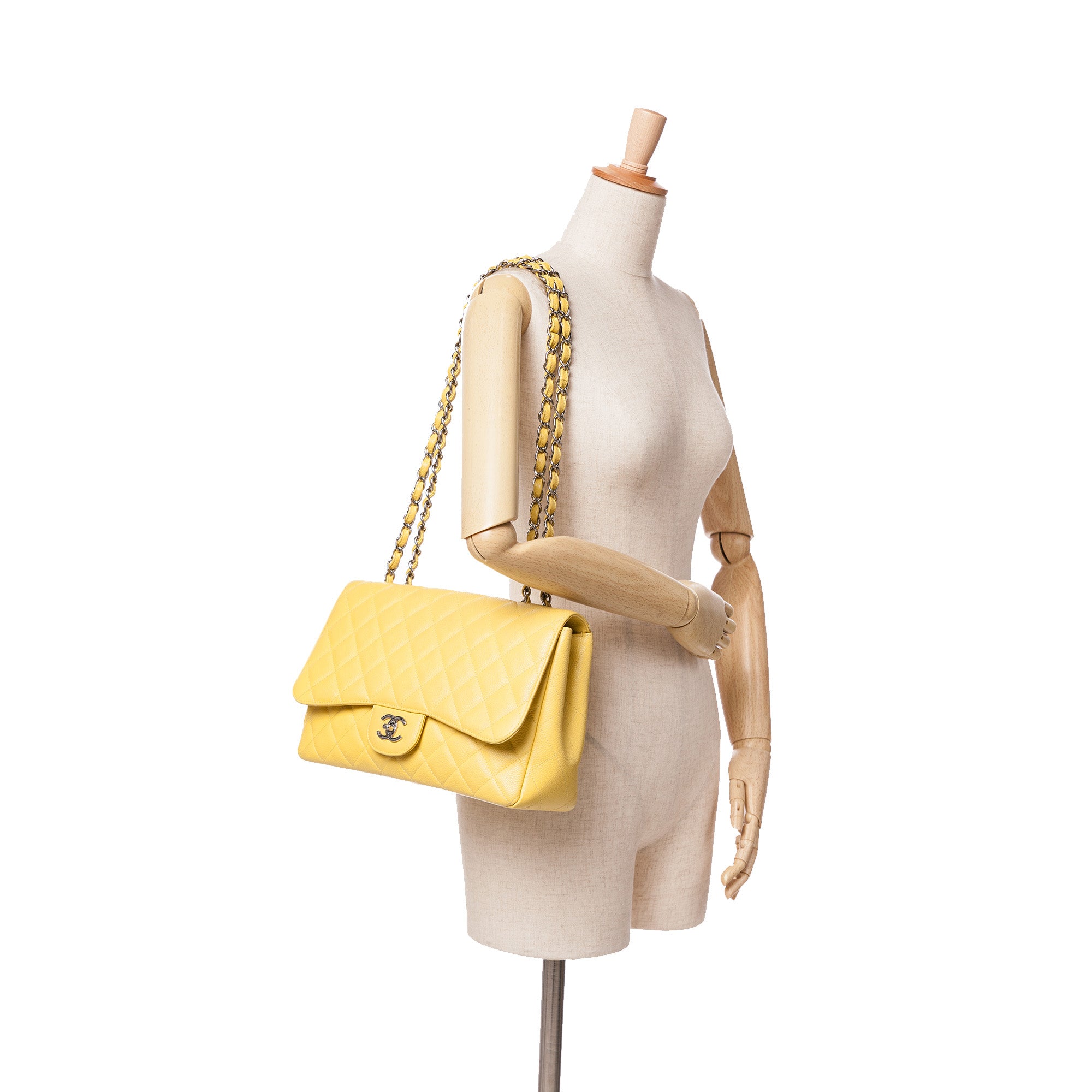 Chanel Jumbo Classic Caviar Single Flap - image 10