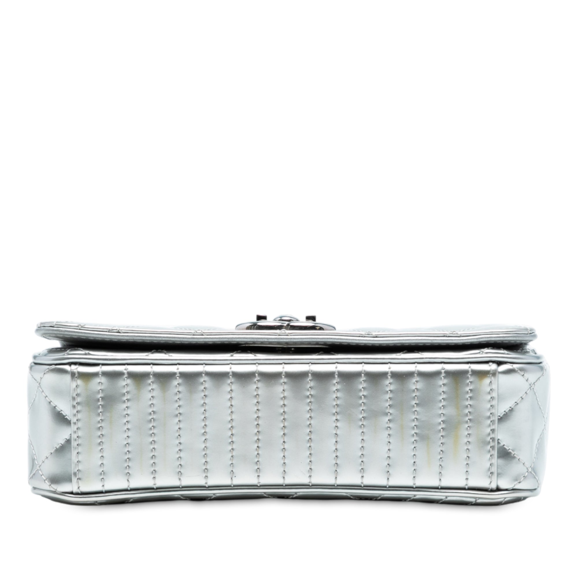 Chanel Small Quilted Metallic Patent Coco Boy Flap - image 3