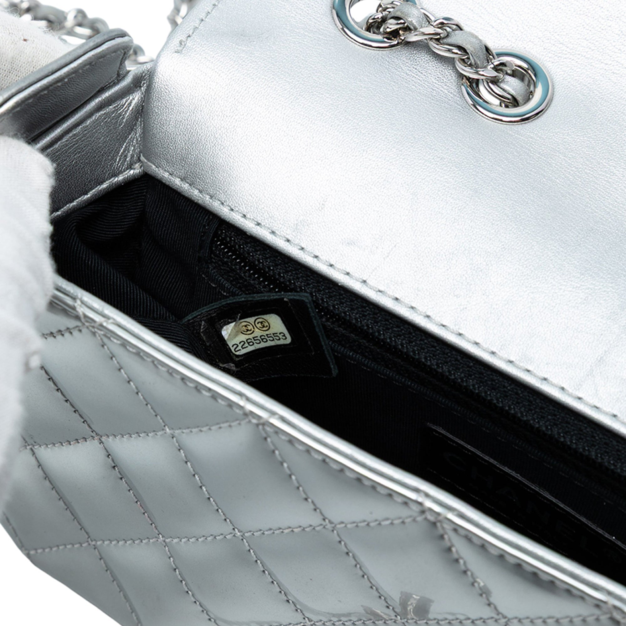 Chanel Small Quilted Metallic Patent Coco Boy Flap - image 6