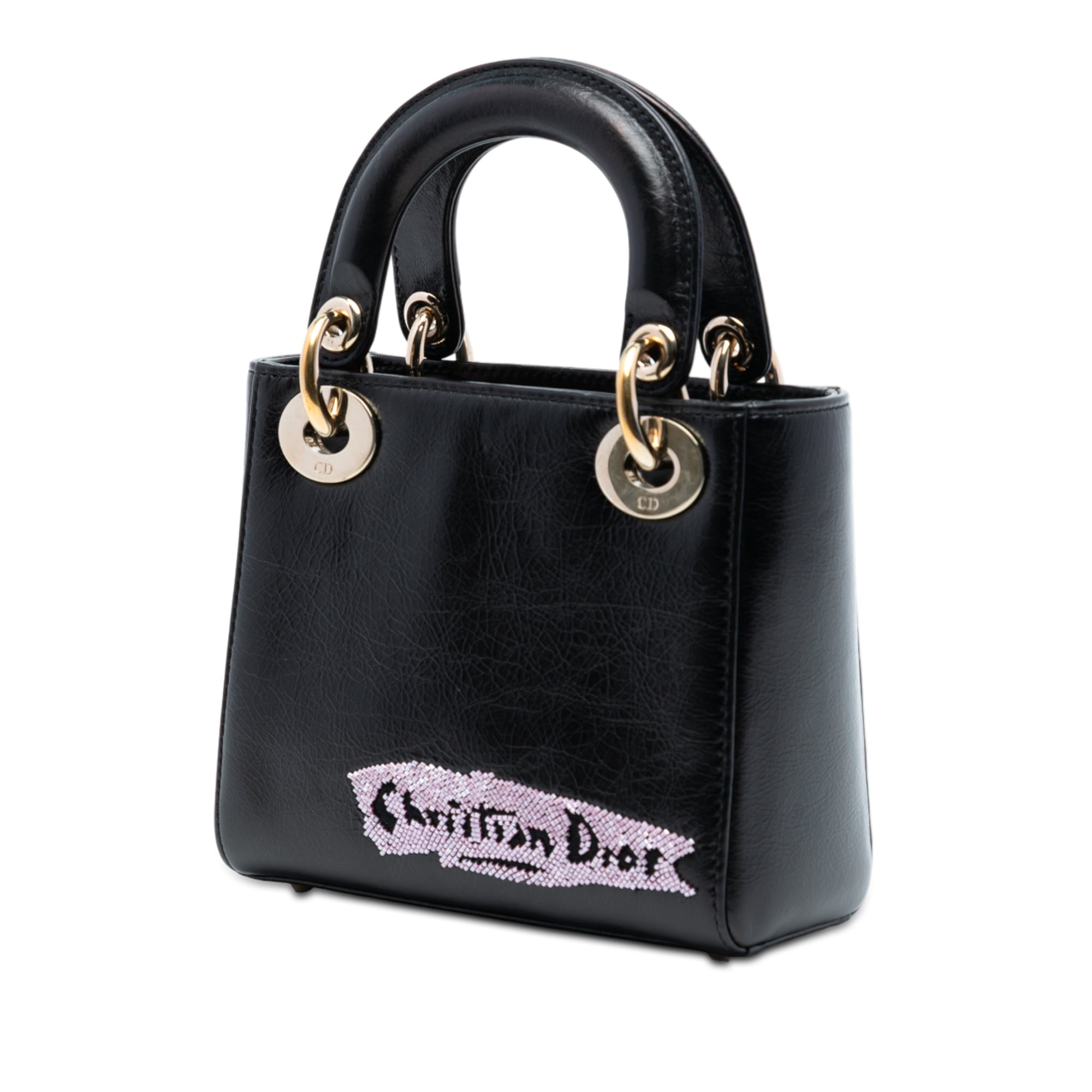 Dior Mini Calfskin Beaded Lady Dior - image 2