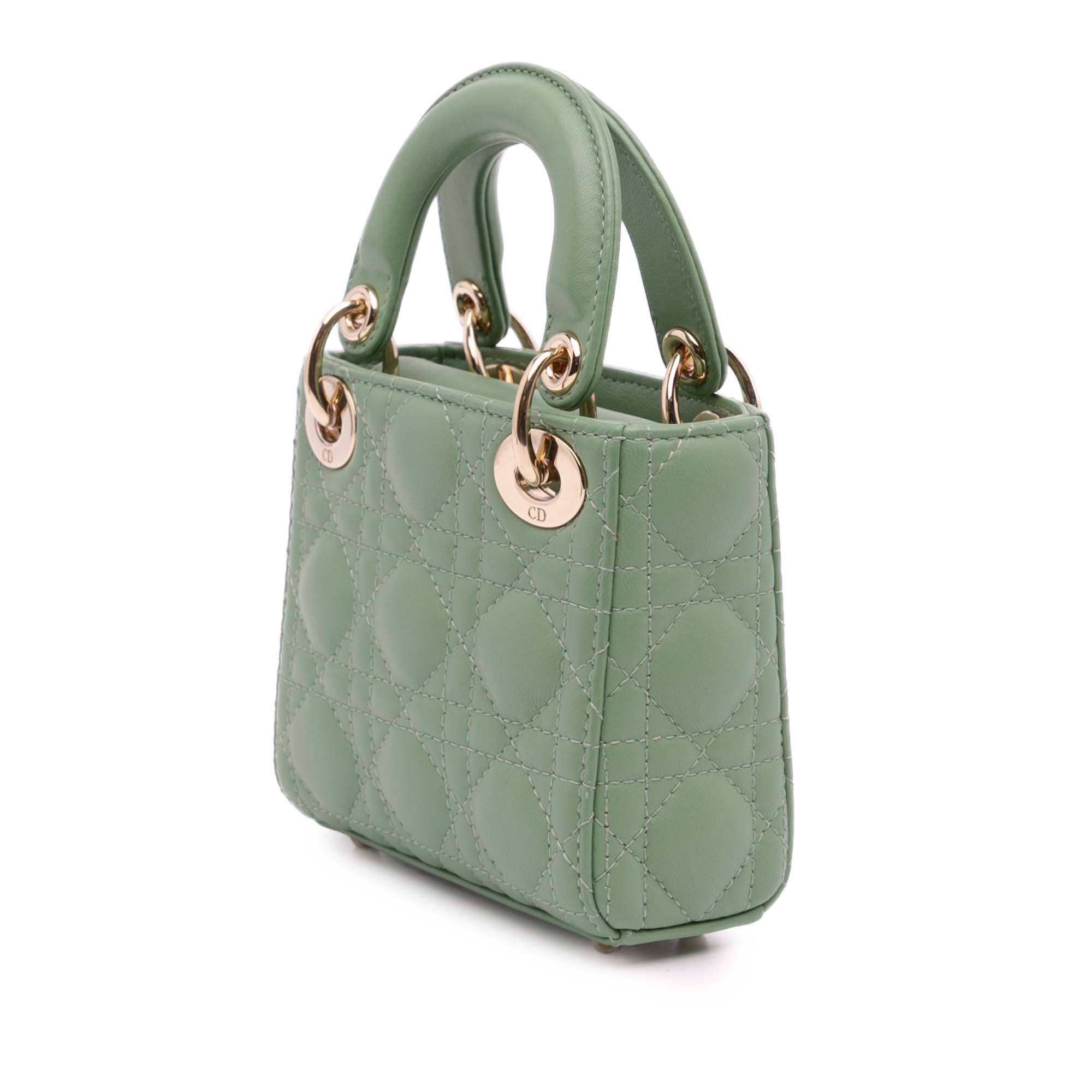 Dior Micro Lambskin Cannage Lady Dior - image 2