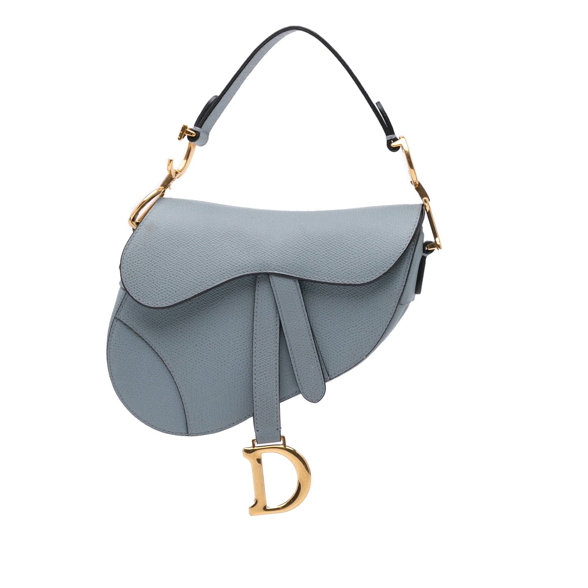 Dior Mini Grained Calfskin Saddle Bag - image 1