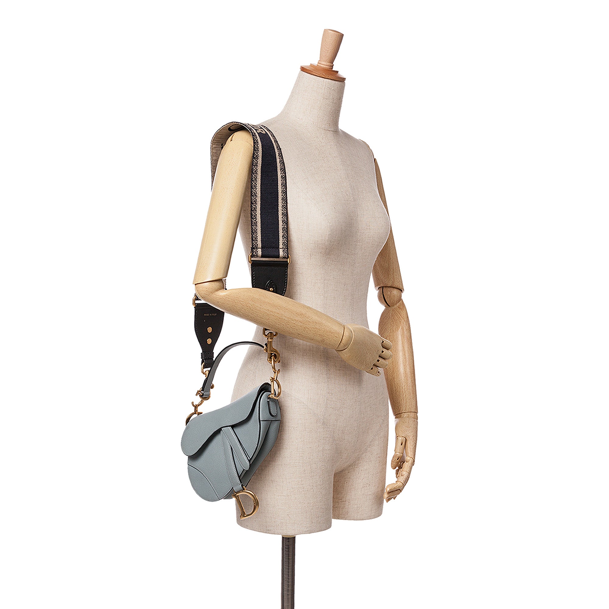 Dior Mini Grained Calfskin Saddle Bag - image 10