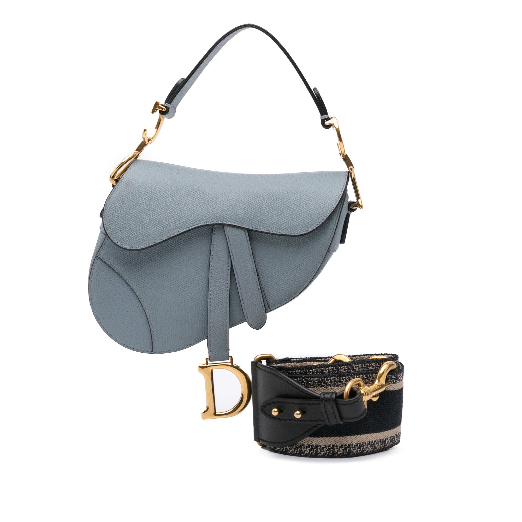 Dior Mini Grained Calfskin Saddle Bag - image 11