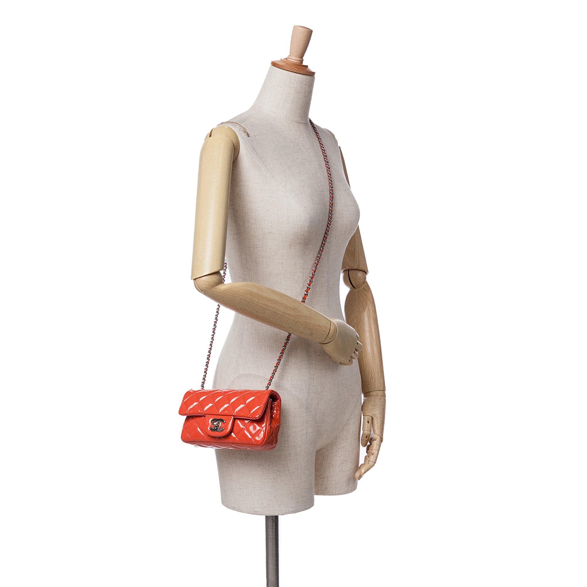 Chanel Extra Mini Rectangular Classic Patent Single Flap - image 10