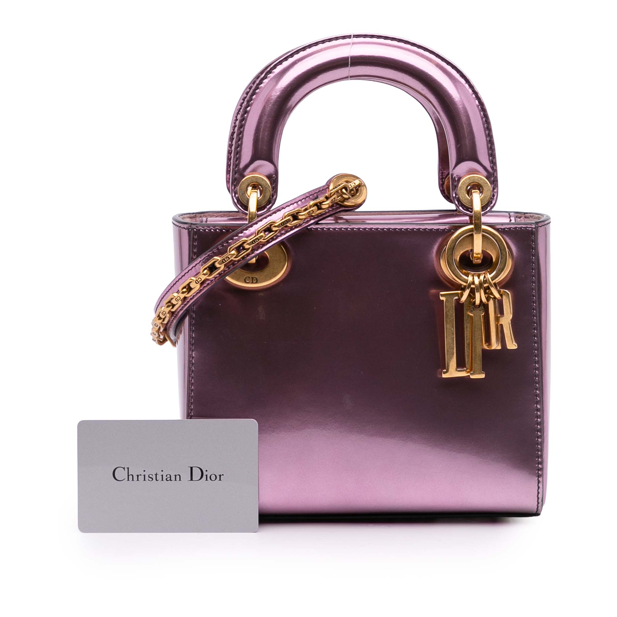 Dior Mini Metallic Patent Lady Dior - image 11