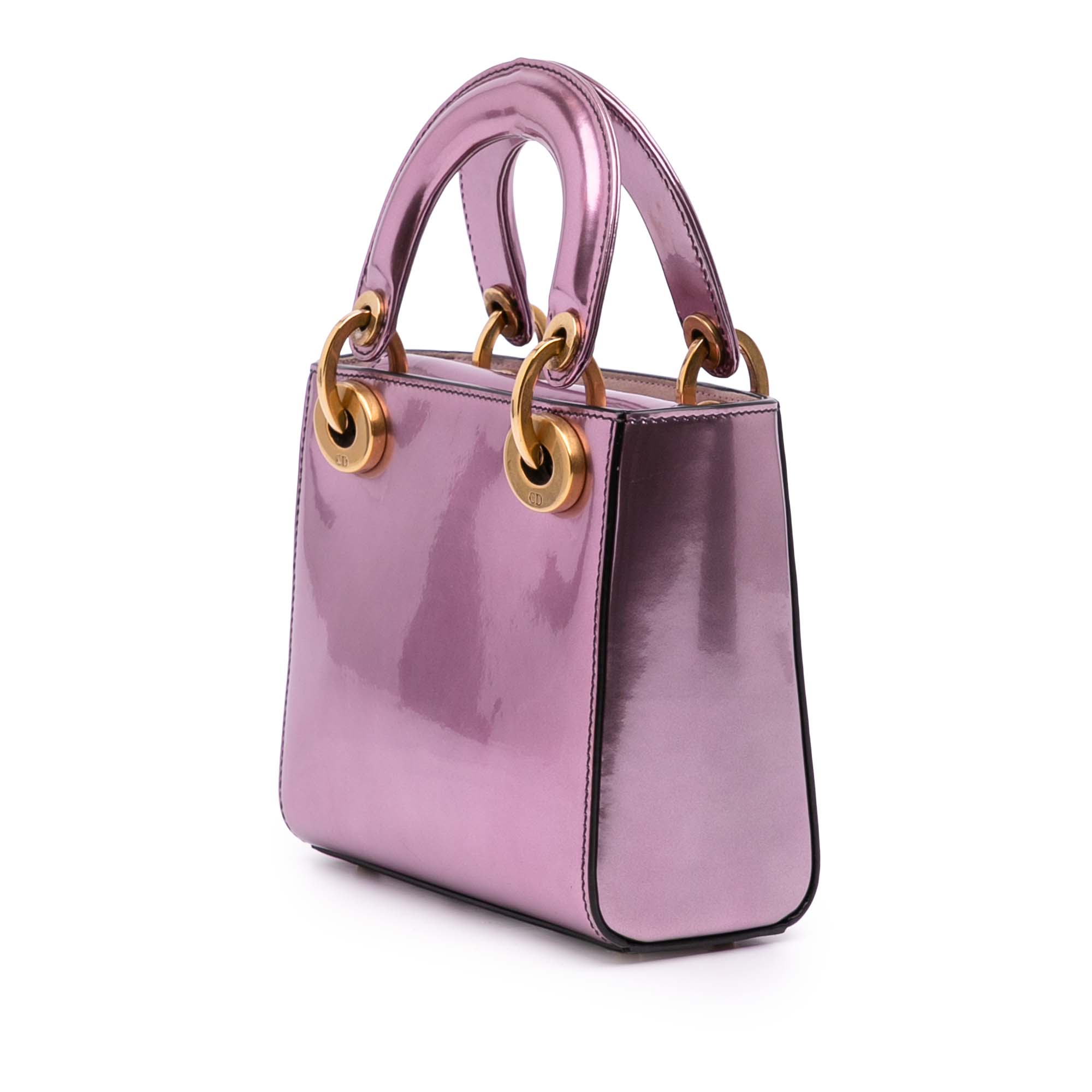 Dior Mini Metallic Patent Lady Dior - image 2