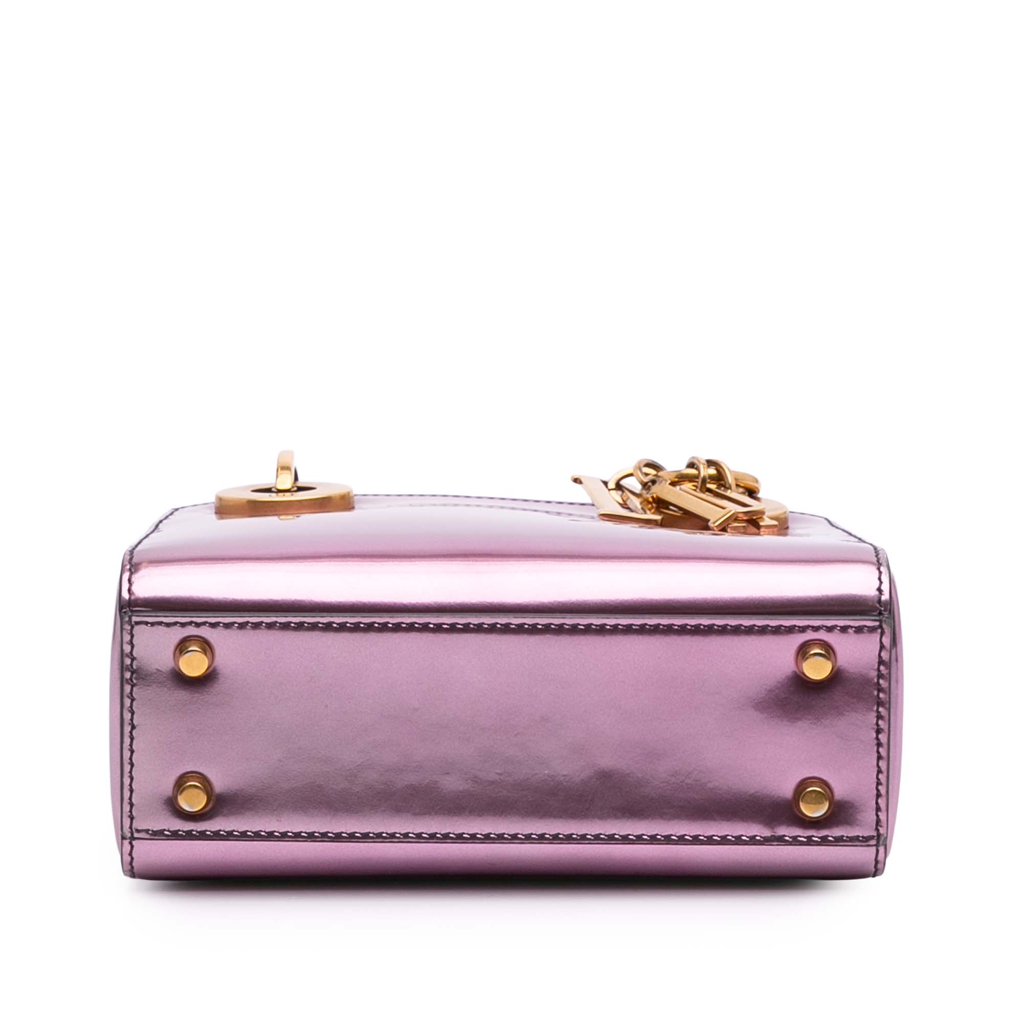 Dior Mini Metallic Patent Lady Dior - image 3