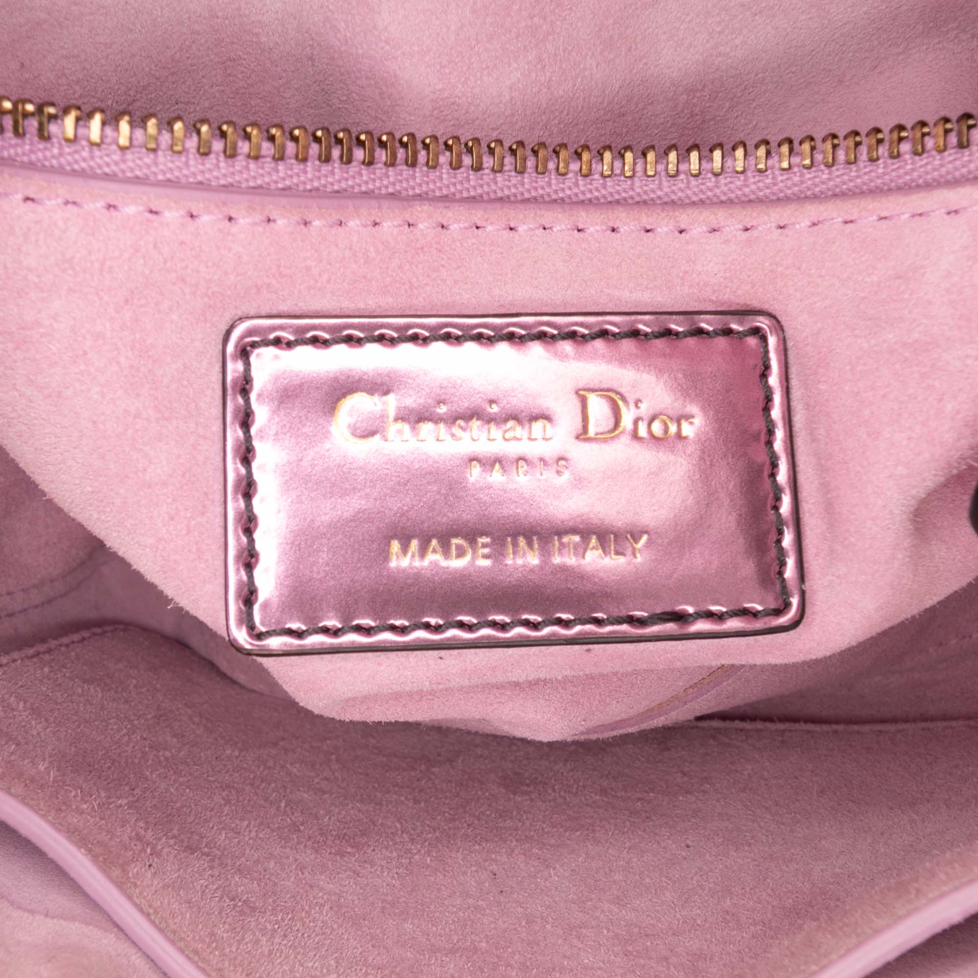 Dior Mini Metallic Patent Lady Dior - image 5