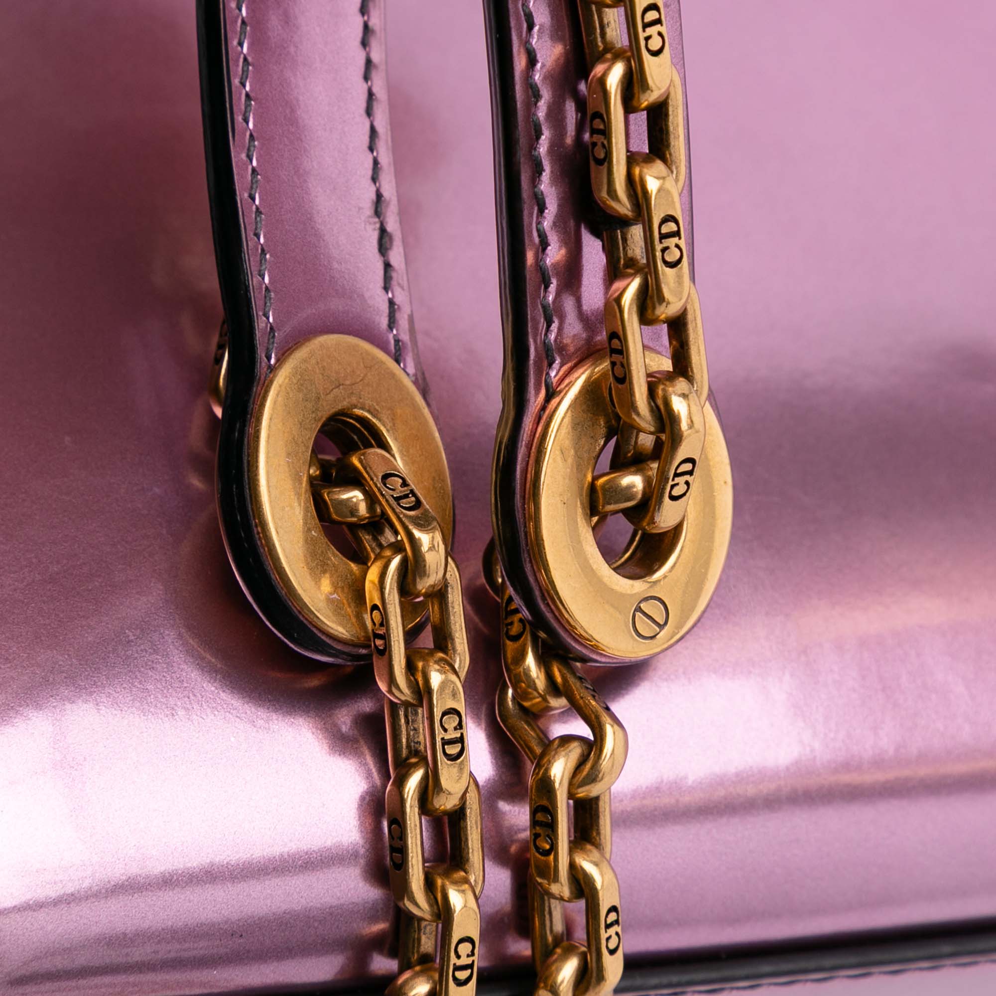 Dior Mini Metallic Patent Lady Dior - image 7