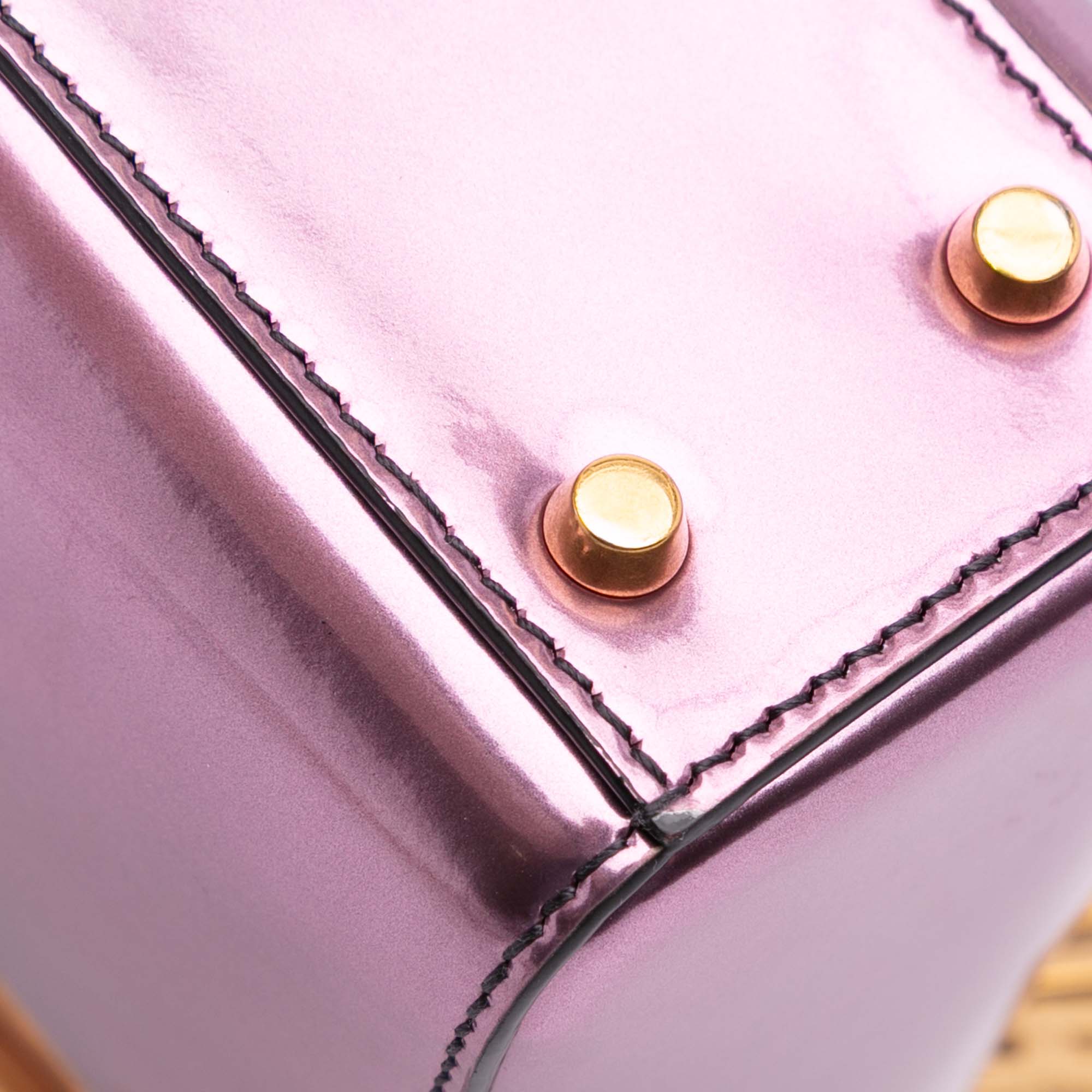 Dior Mini Metallic Patent Lady Dior - image 8