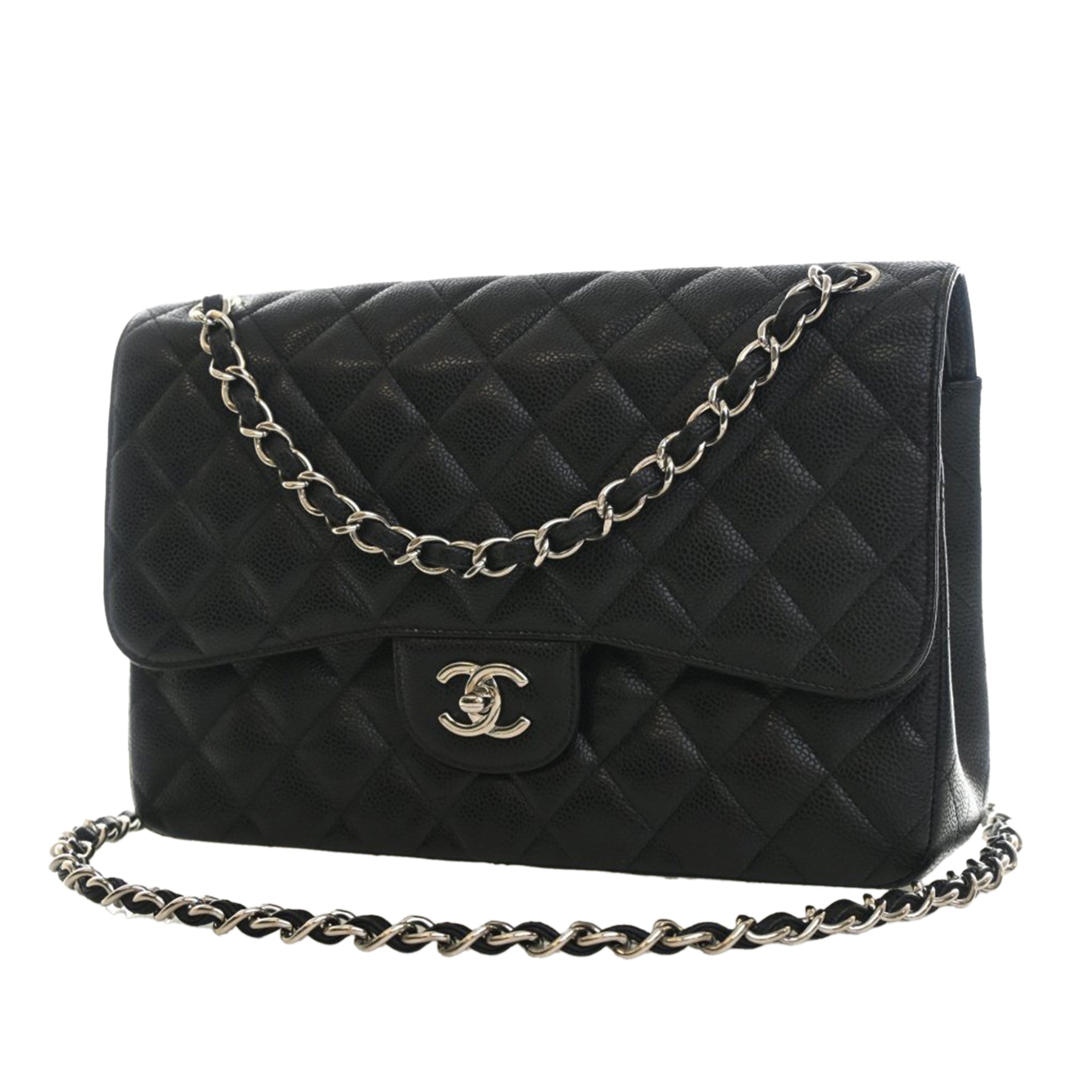 Chanel Jumbo Classic Caviar Double Flap - image 12