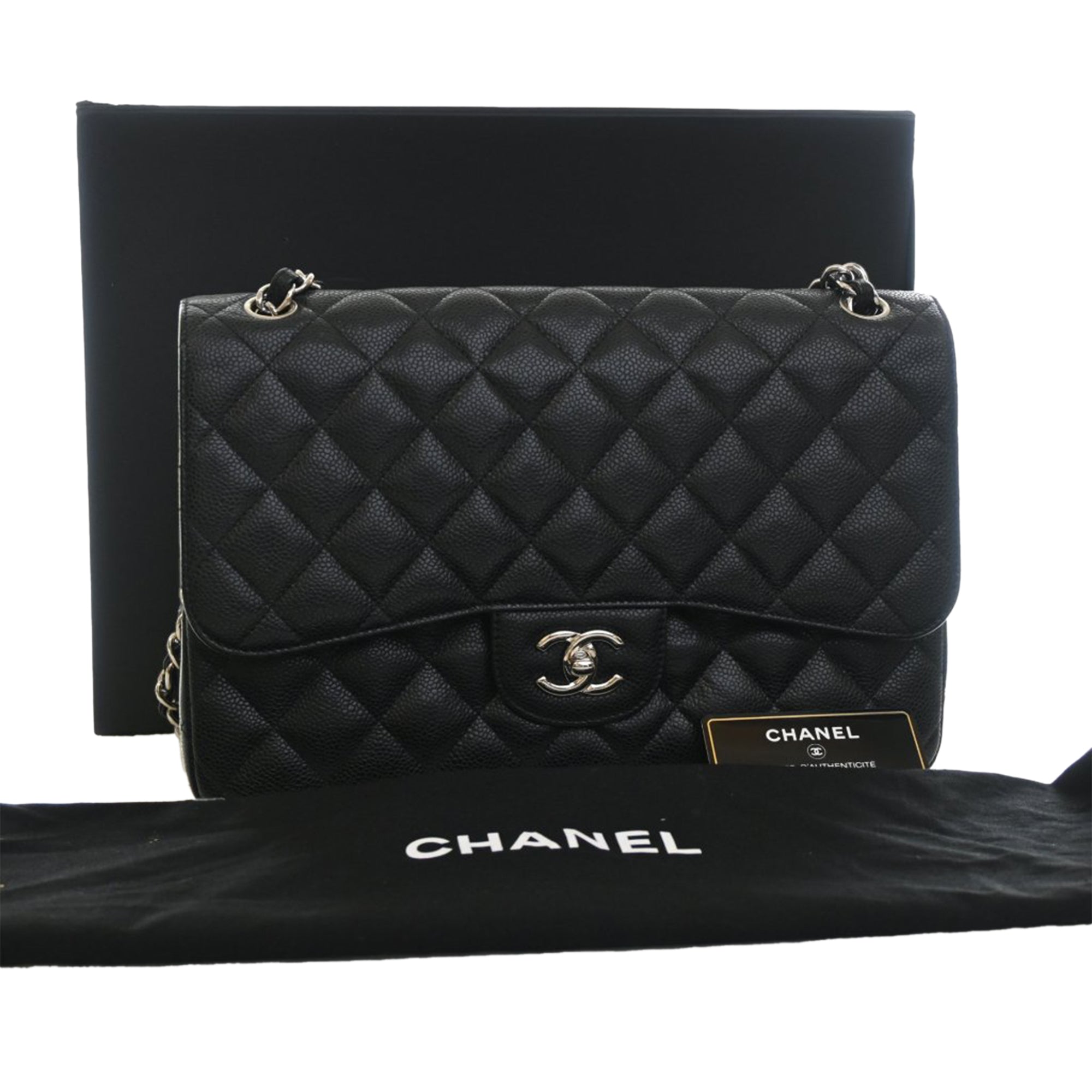 Chanel Jumbo Classic Caviar Double Flap - image 14