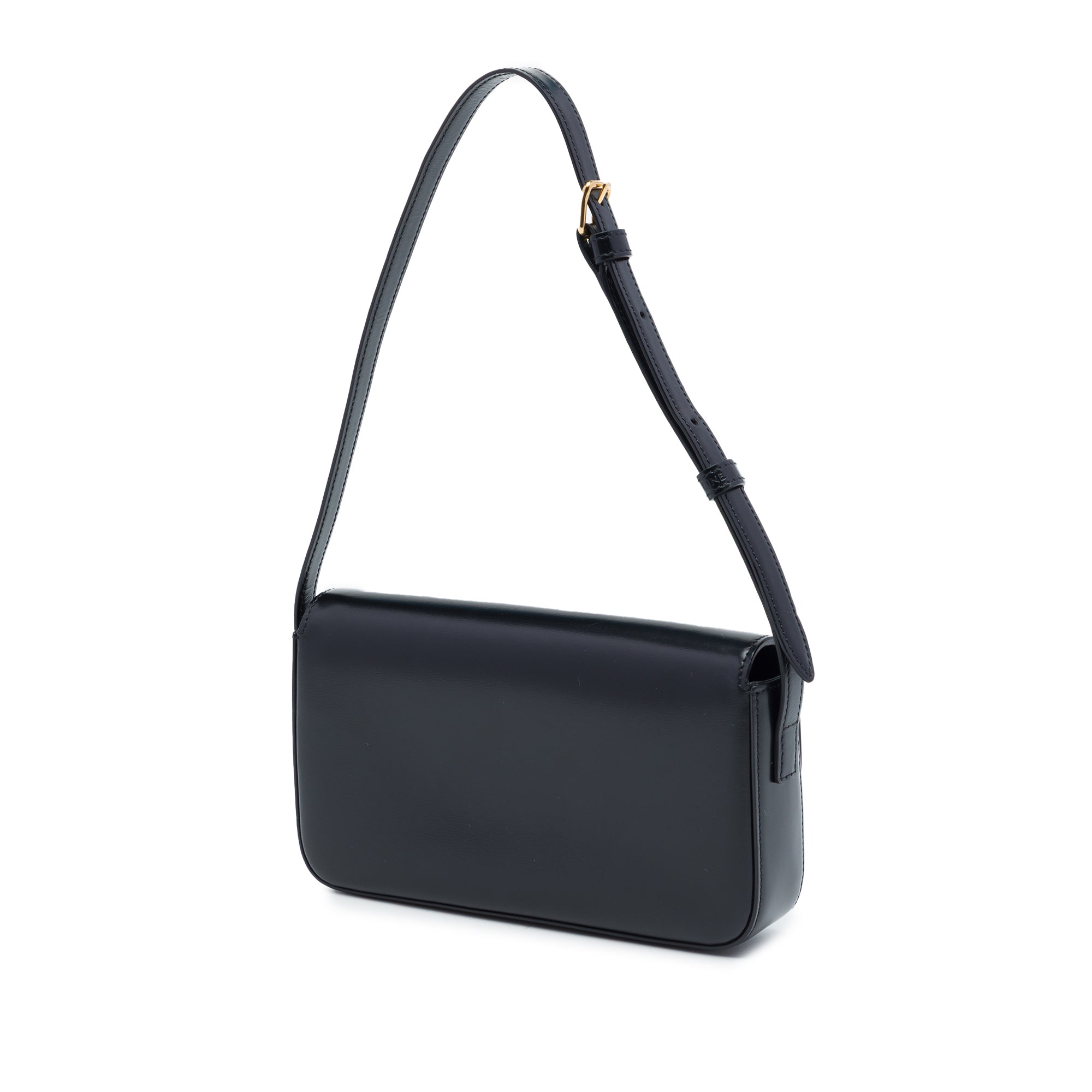 Celine Shiny Calfskin Triomphe Claude Shoulder Bag - image 2