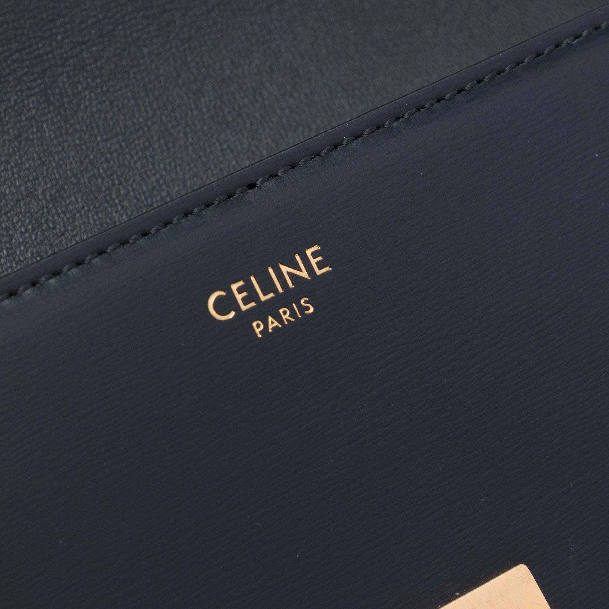 Celine Shiny Calfskin Triomphe Claude Shoulder Bag - image 5