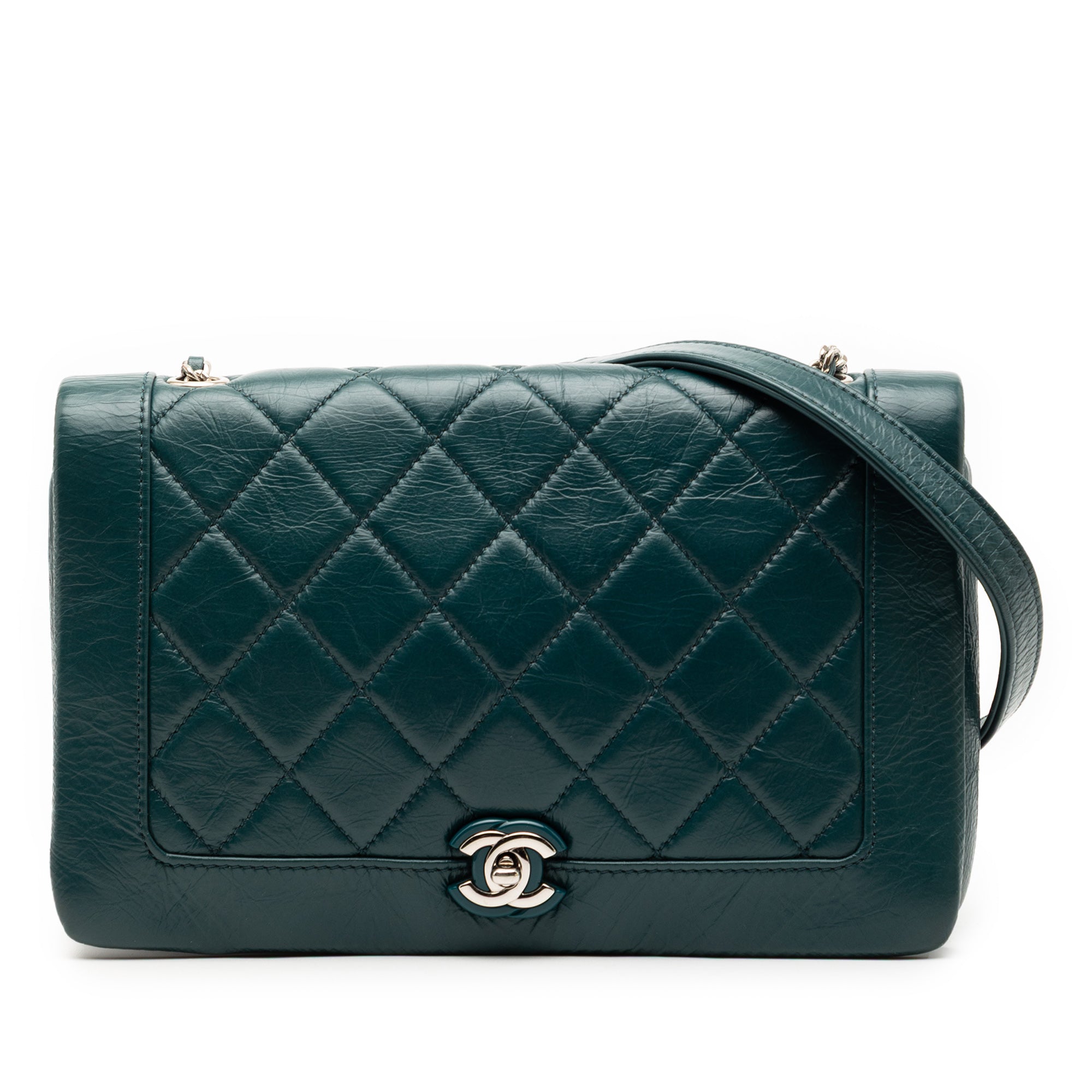 Chanel Small Quilted Crumpled Calfskin Bi Vintage Full Flap - image 1