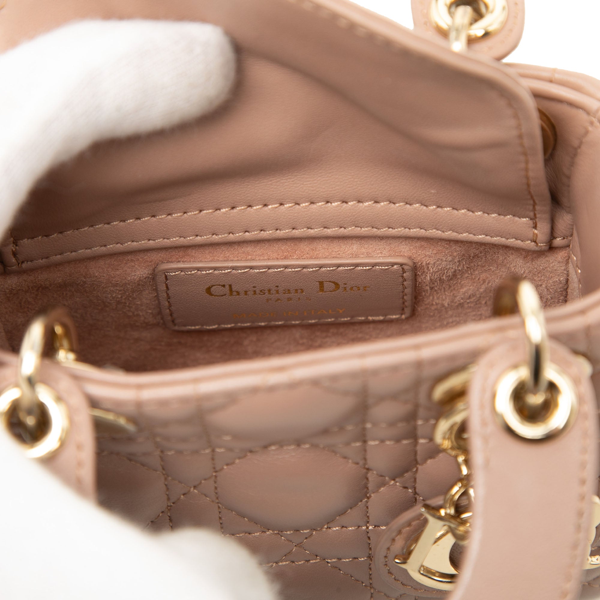 Dior Mini Lambskin Cannage Lady Dior - image 5