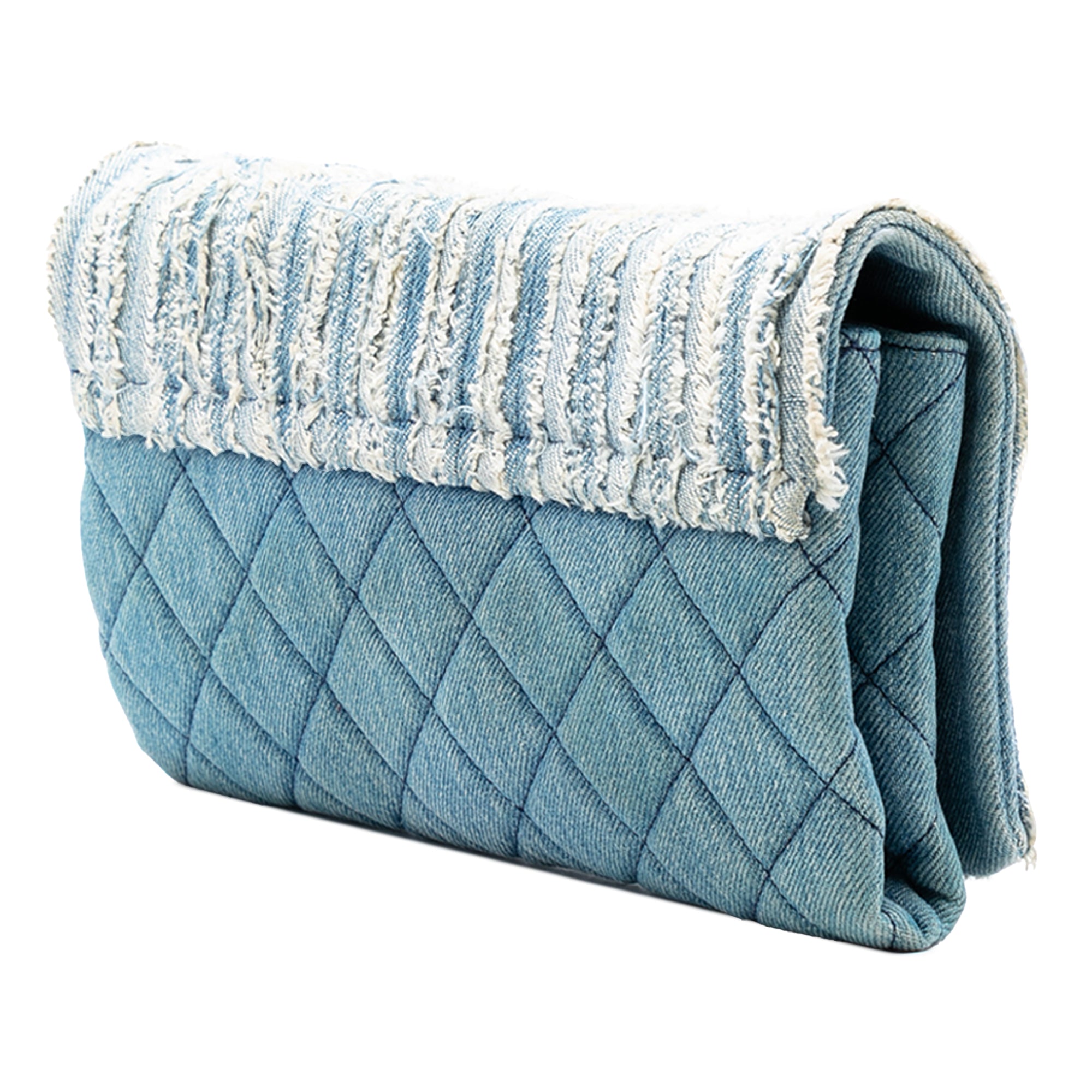 Chanel CC Denim Fringe Single Flap - image 2