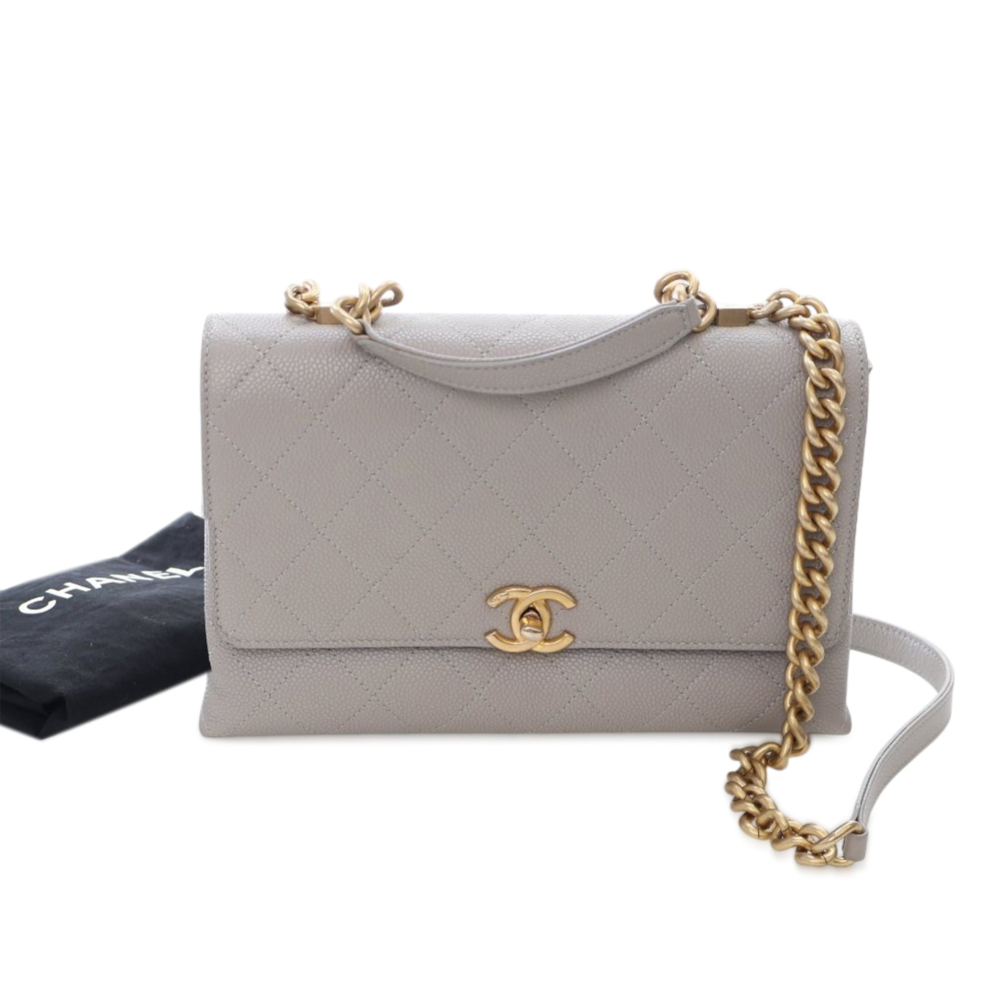 Chanel Medium Stitched Caviar Chic Affinity Top Handle Bag - image 12