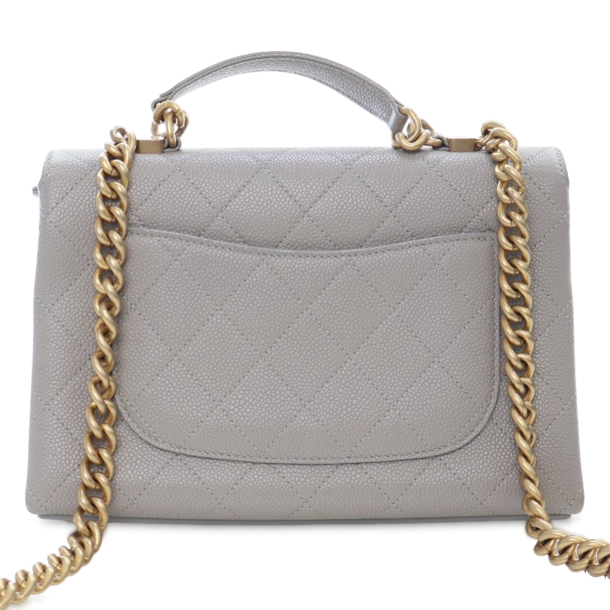 Chanel Medium Stitched Caviar Chic Affinity Top Handle Bag - image 3