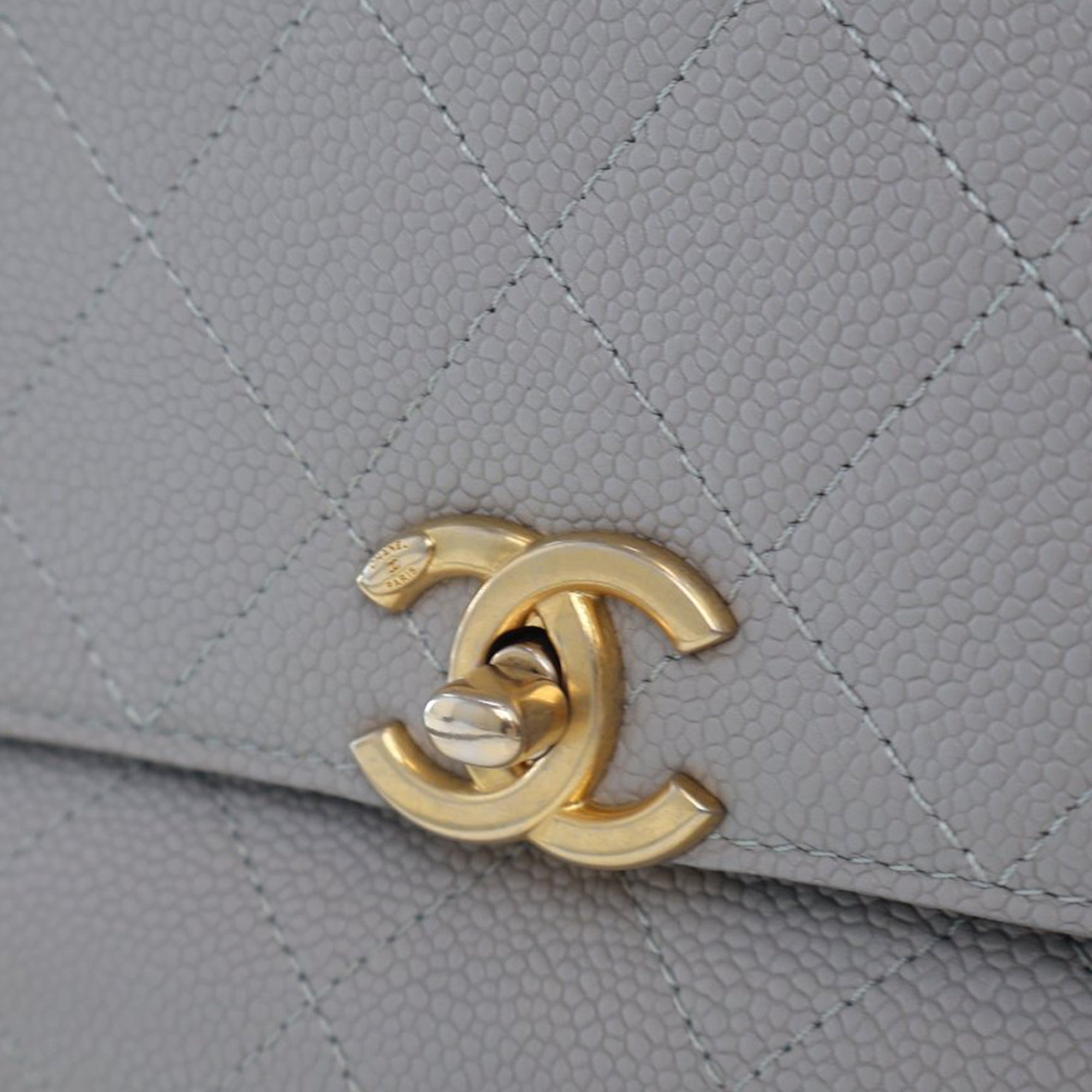 Chanel Medium Stitched Caviar Chic Affinity Top Handle Bag - image 6