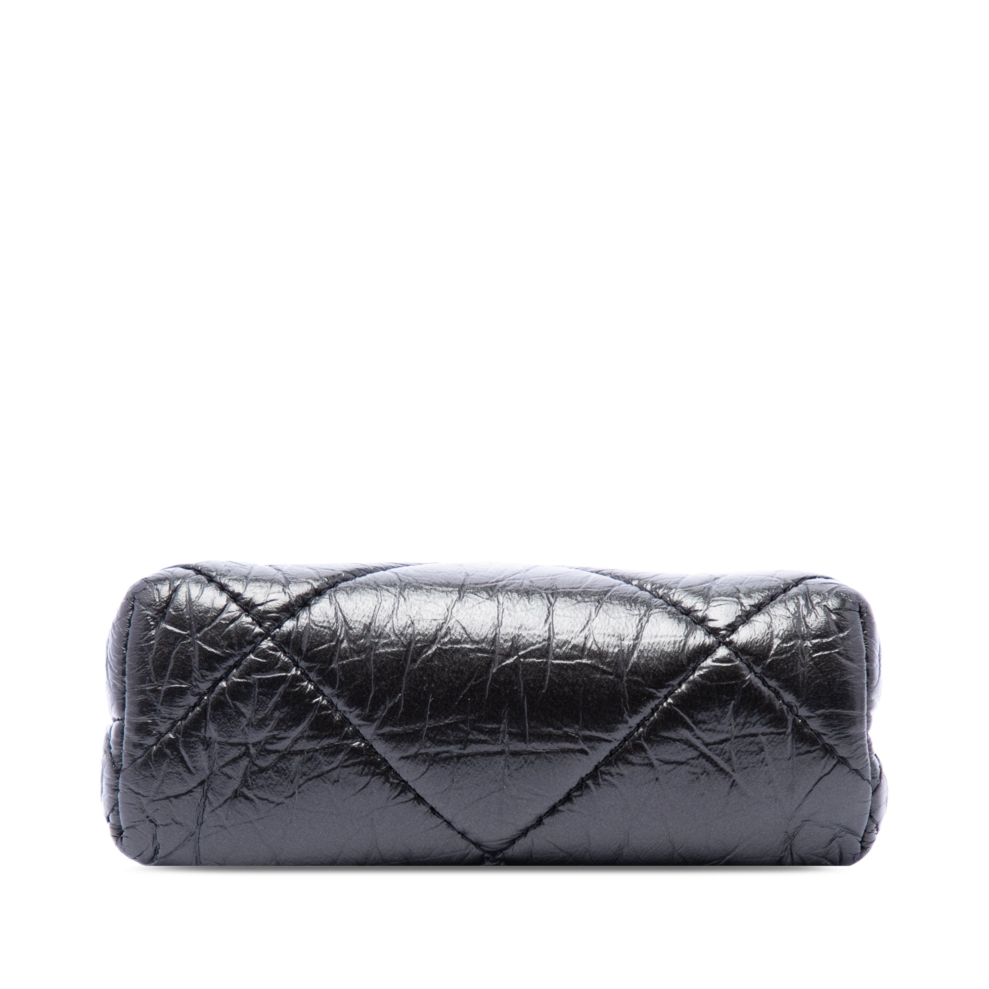 Chanel Quilted Aged Lambskin Kiss Lock Clutch with Chain - image 3
