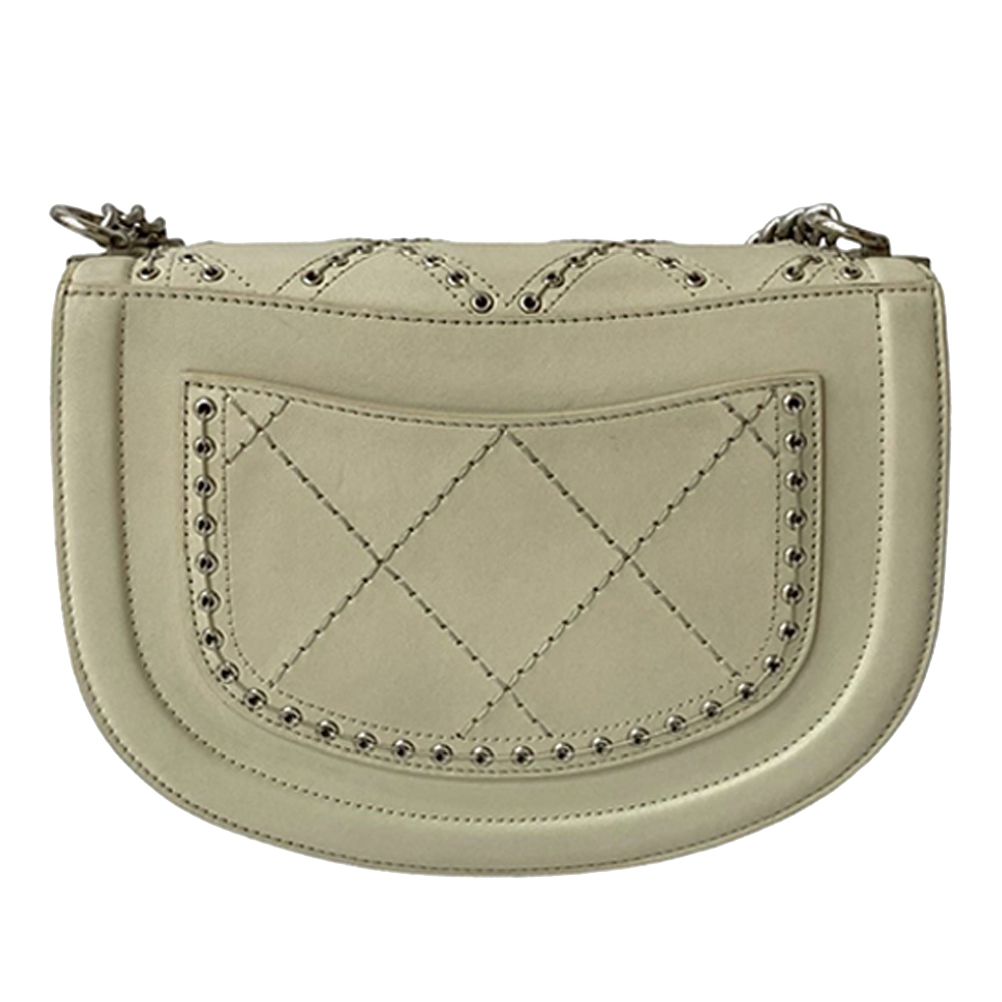 Chanel Small Calfskin Coco Eyelets Round Flap - image 2