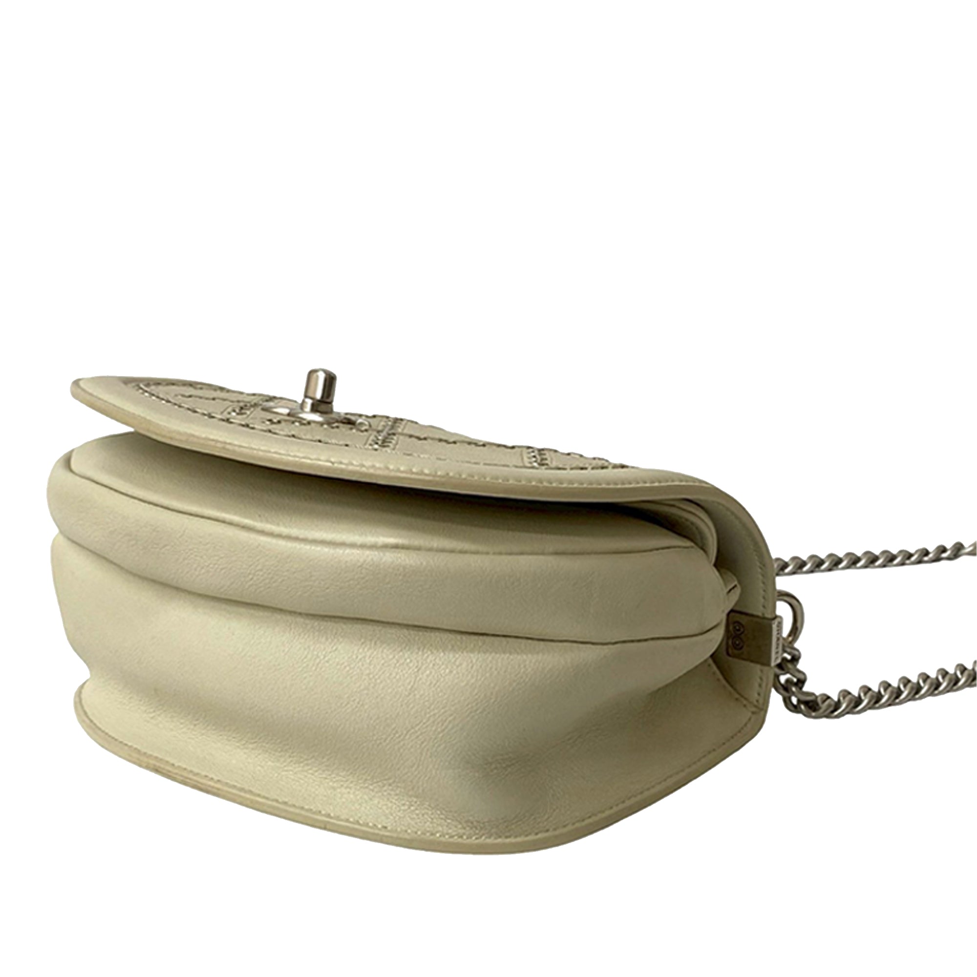 Chanel Small Calfskin Coco Eyelets Round Flap - image 4