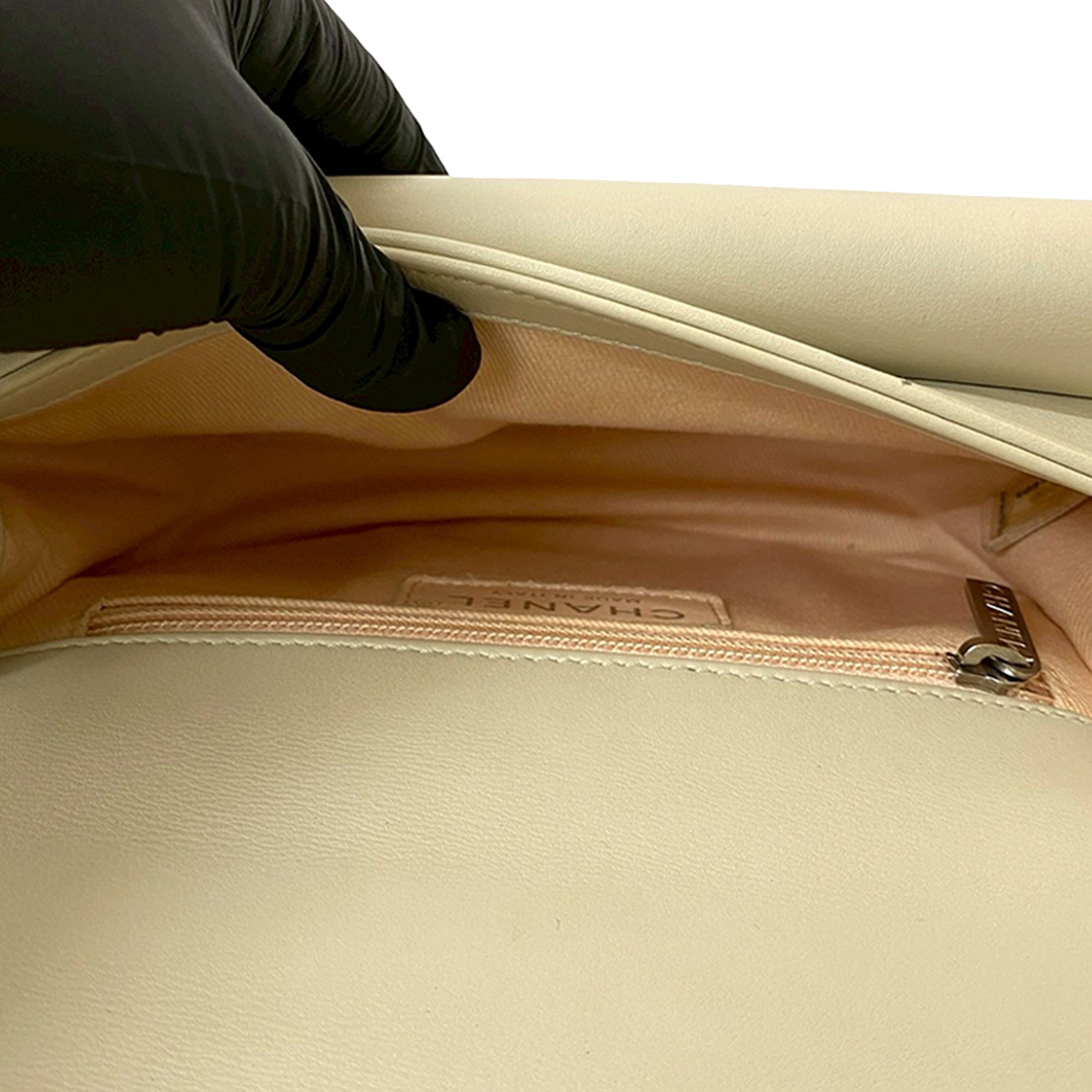 Chanel Small Calfskin Coco Eyelets Round Flap - image 8