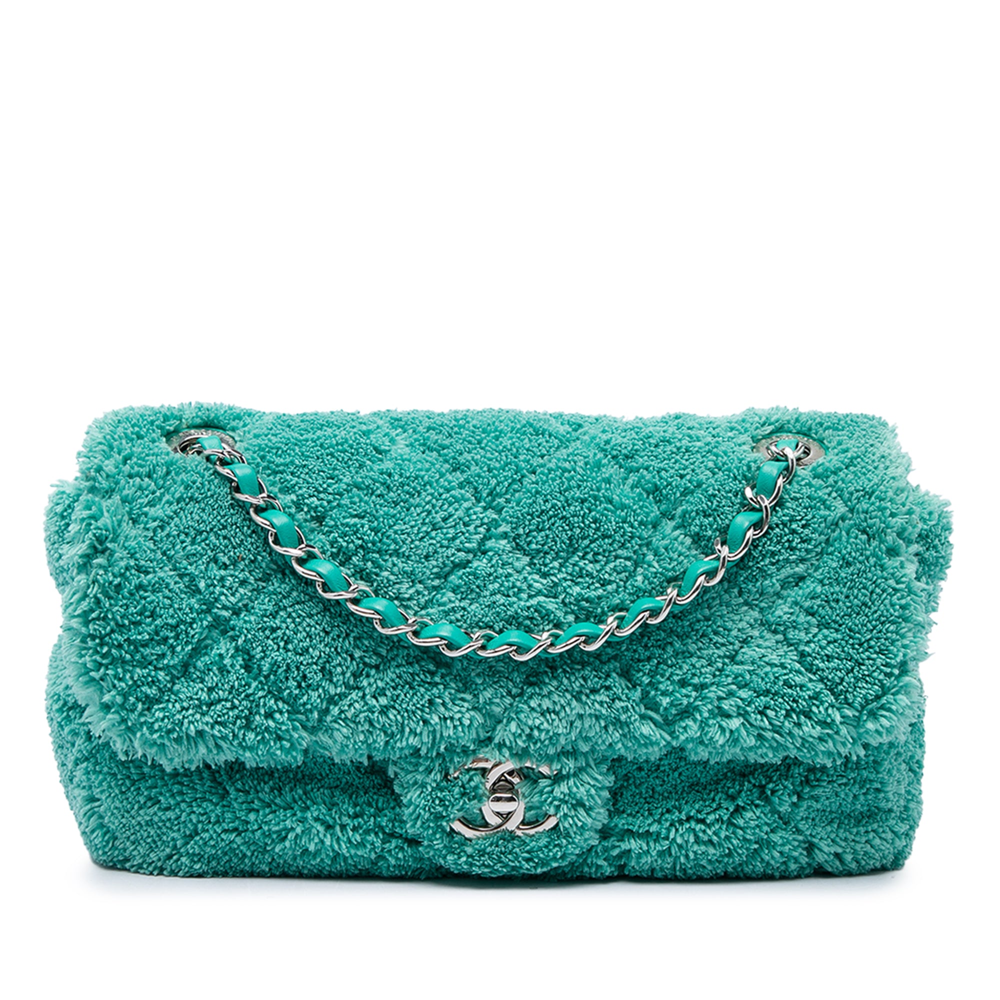 Chanel Medium Quilted Terry Cloth Coco Beach Flap - image 1